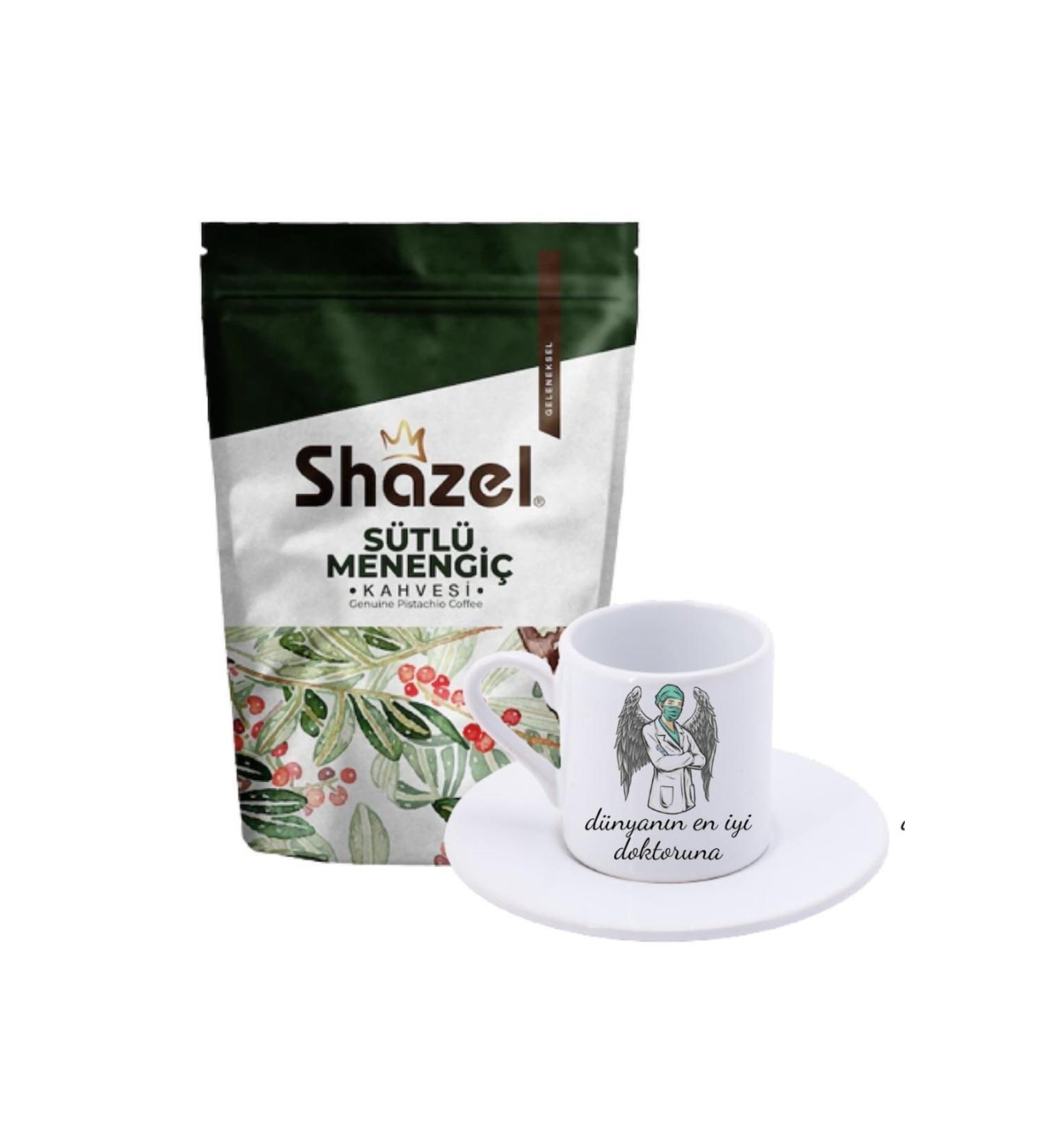 Shazel Milky Menengi Coffee 200 gr. + Melek Doctor Turkish Coffee Cup