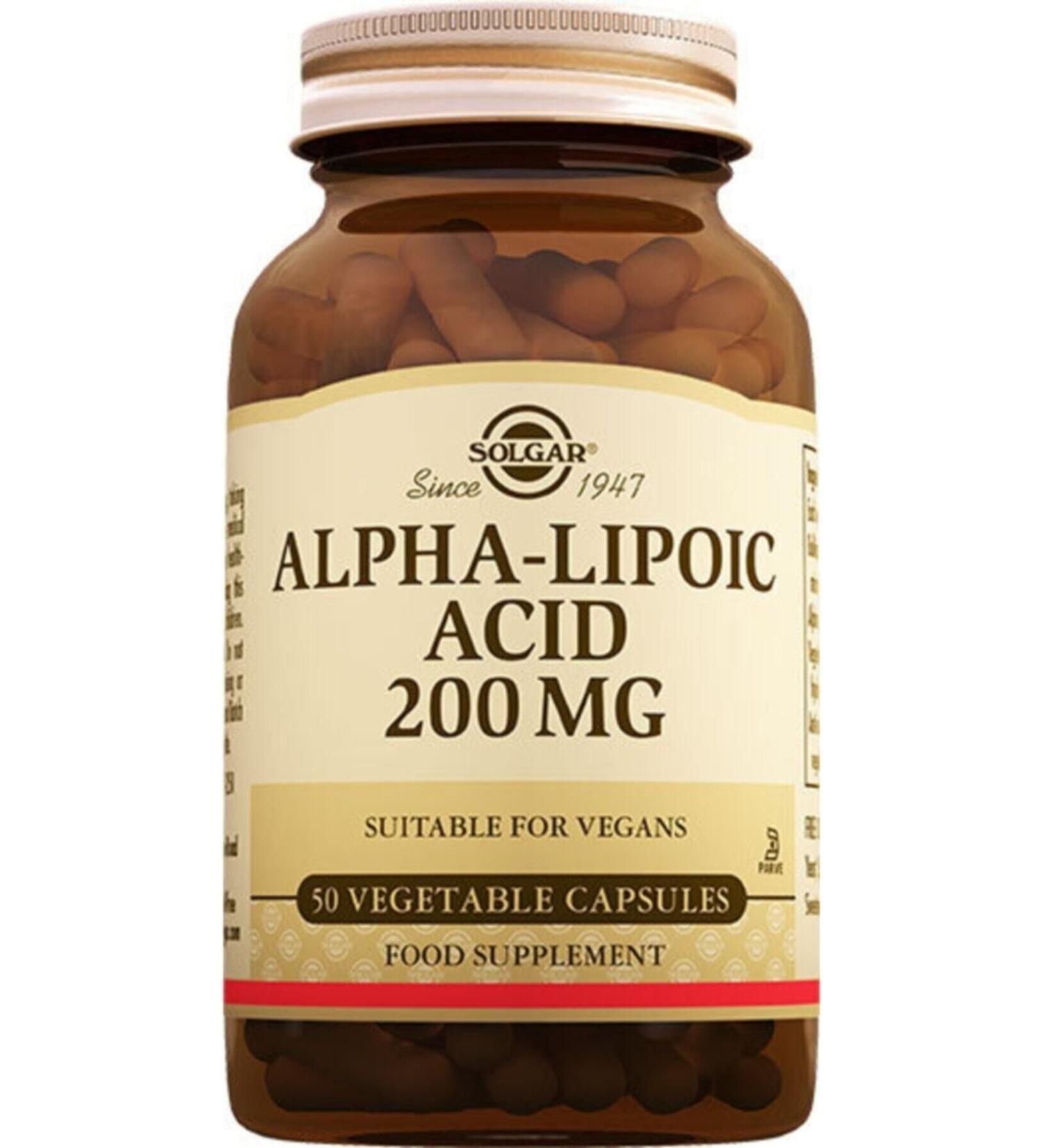 Solgar Alpha Lipoic Acid 200 mg 50 Capsules Alpa Lipoic Acid - Buy Online on GoSupps.com