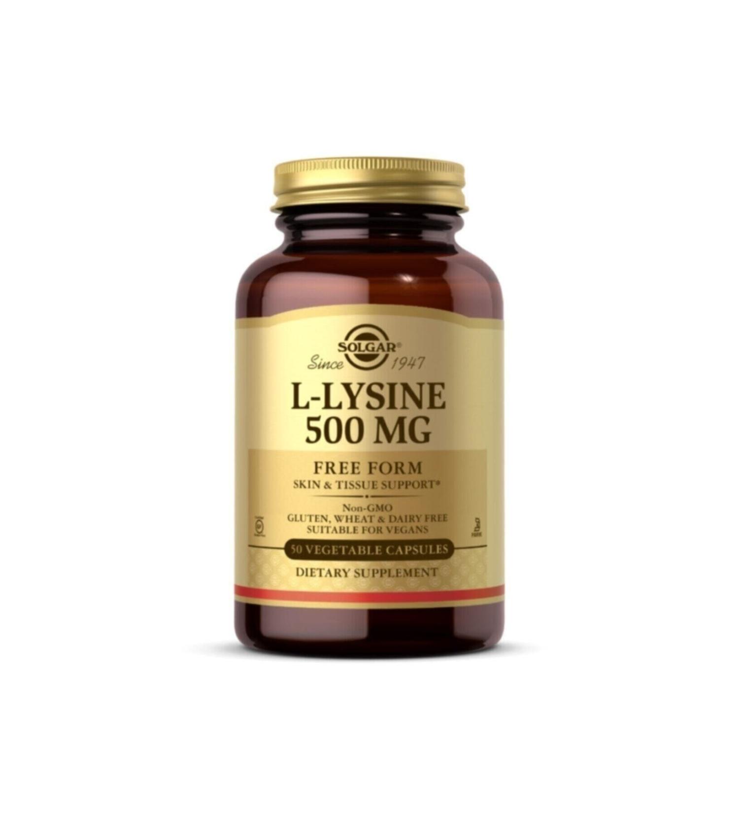 Solgar L-lysine 500 Mg 50 Capsules