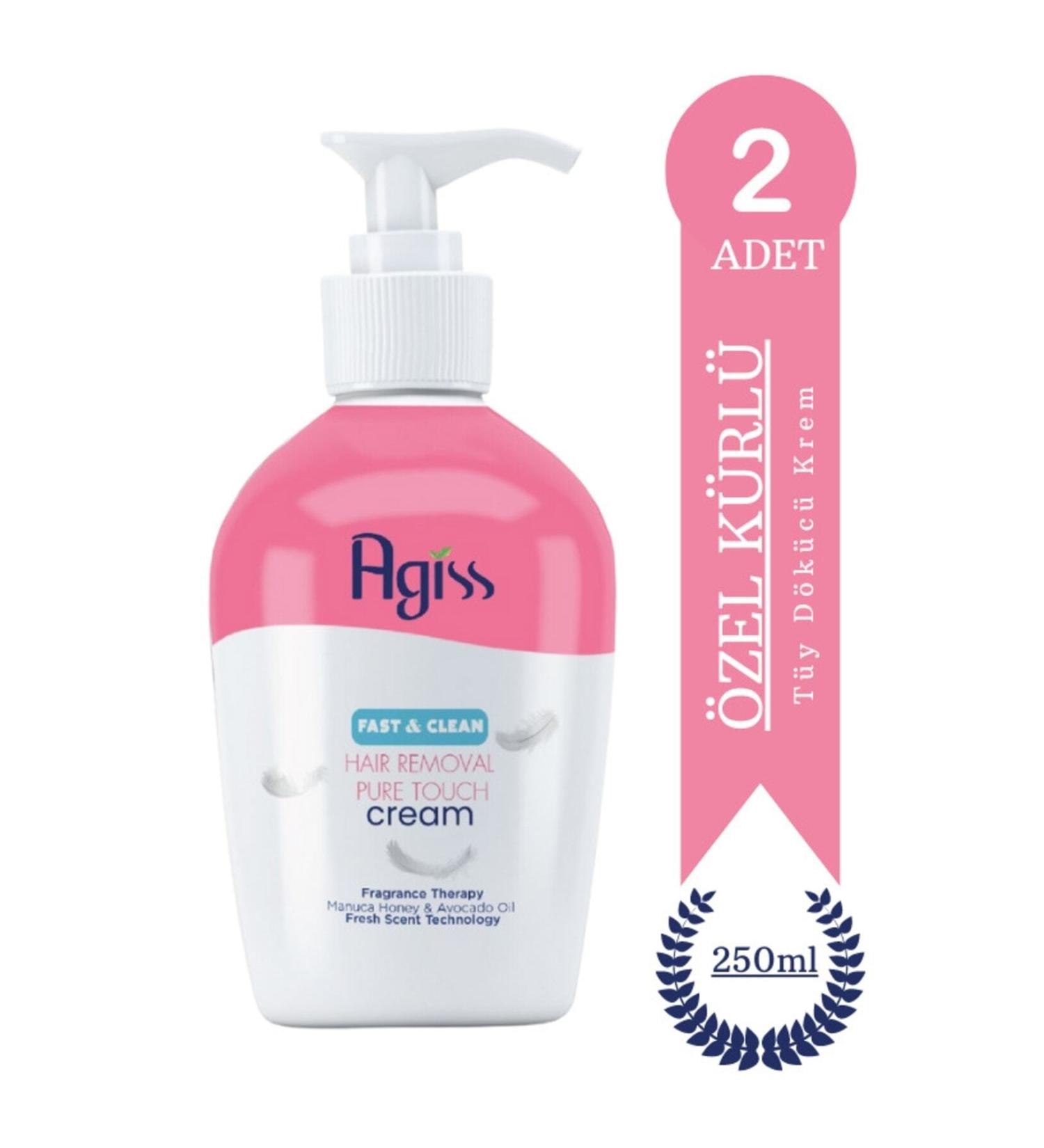 AGISS Hair Removal Cream Lotion 10 Natural Cure Hair Reducing Effect Hair 250ml Full Body Full Body