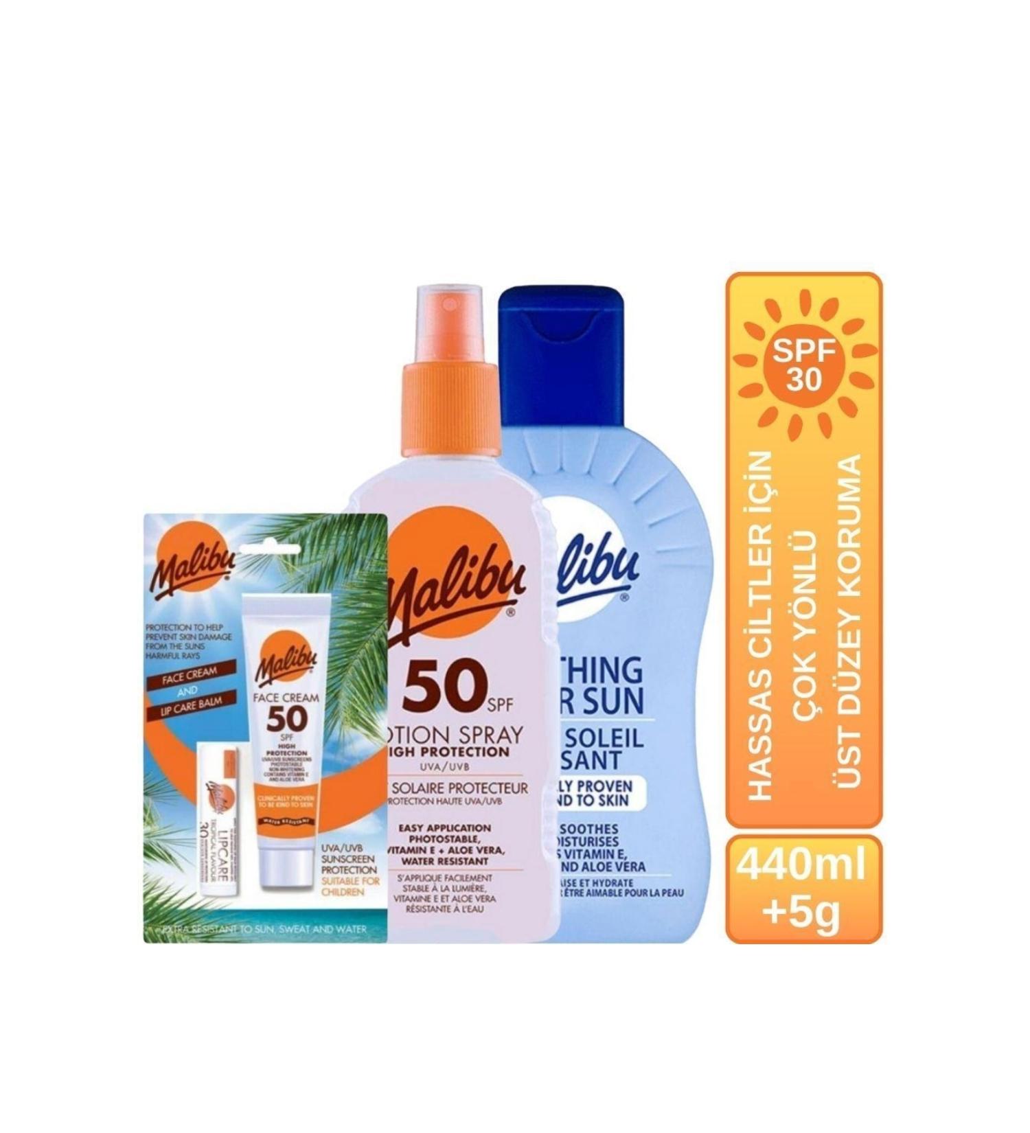 Malibu Body + Face + Lip + Soothing Lotion Versatile Ultimate Protection for Sensitive Skin