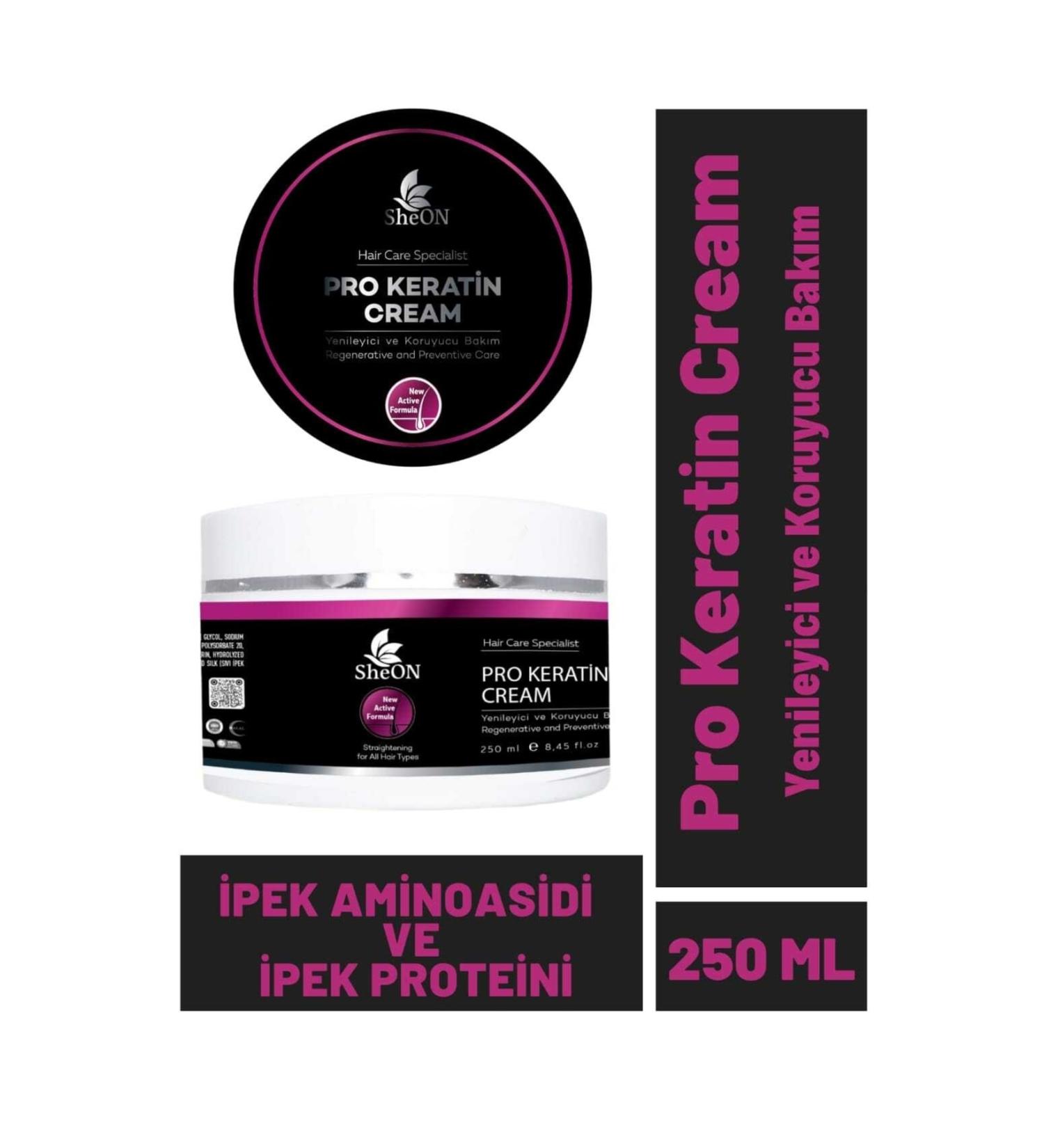 SheON Pro Keratin Therapy Monthly Lasting Care Silky and Straight Hair Brazilian Blow Dry Miraculous Cream - Buy Online on GoSupps.com