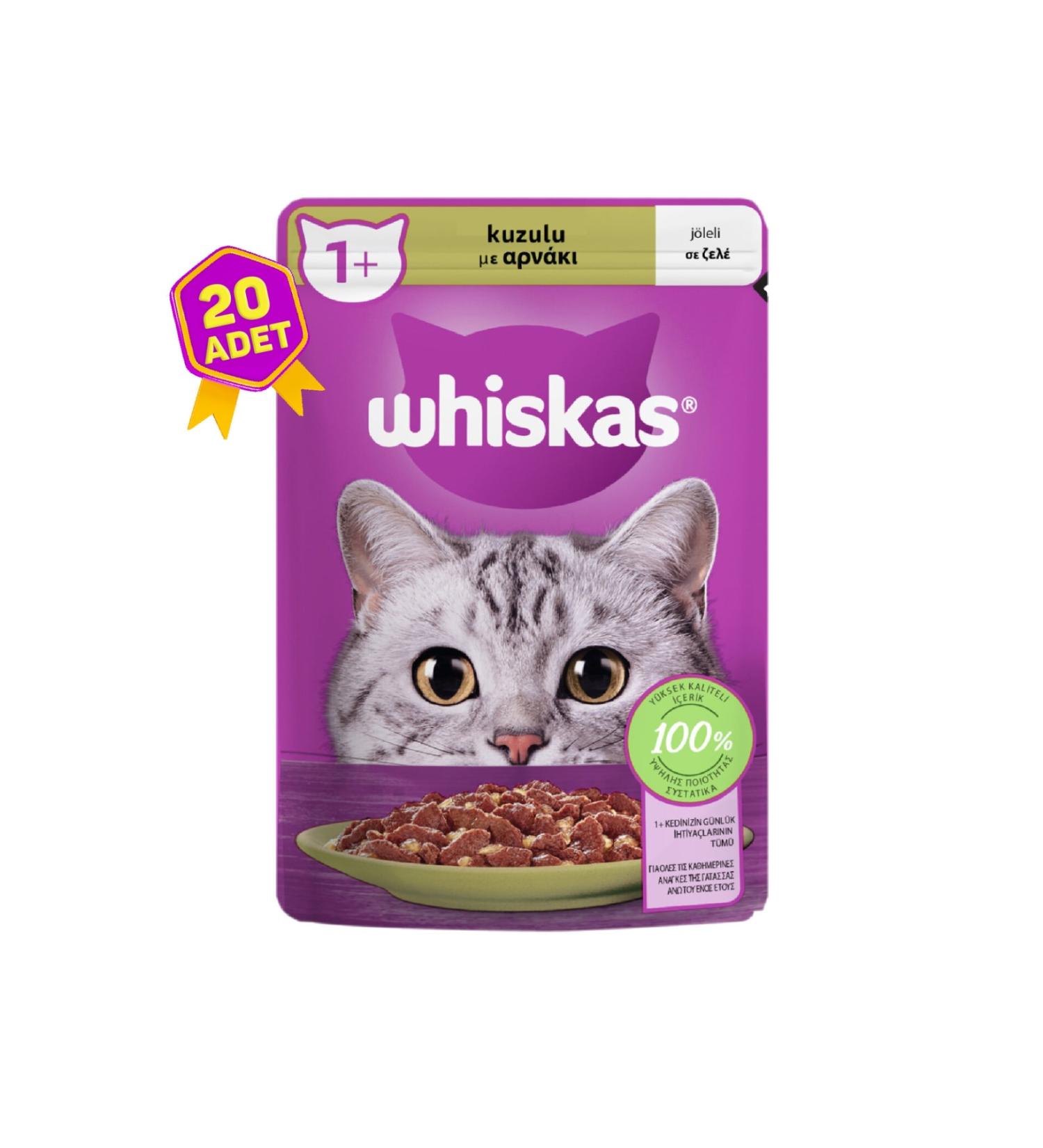 Whiskas Lamb Pouch Complete Canned Food for Adult Cats 10 X 85 Gr.