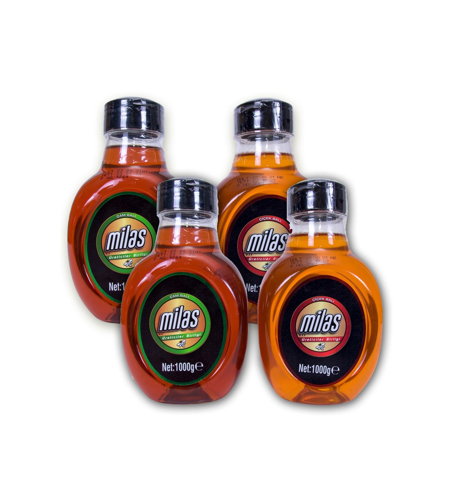 Milas Producers Association Pure Flower Honey 1 Kg 2 Pieces Pure Pine Honey 1 Kg 2 Pieces