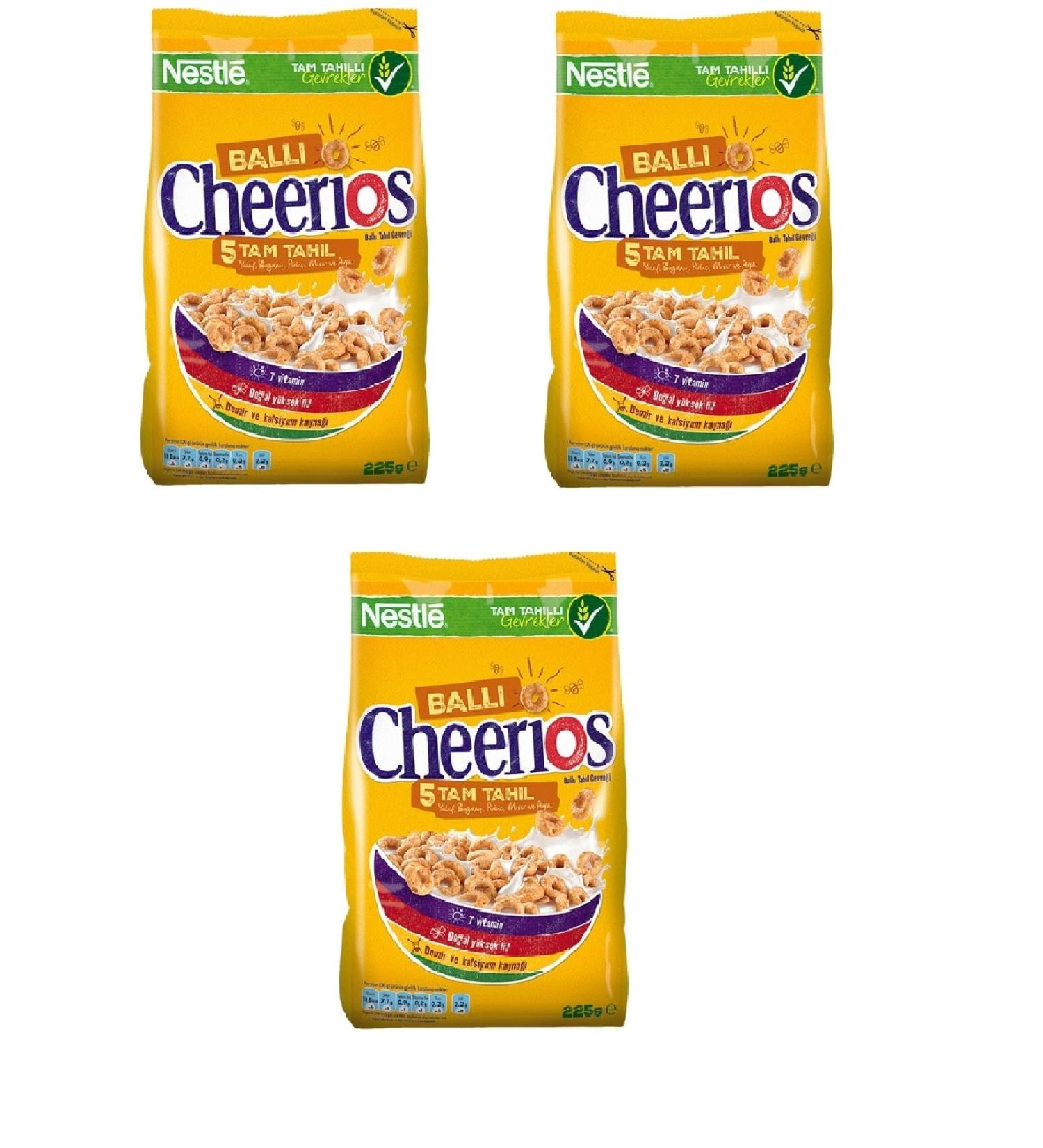 Nestle Cheerios Honey Cereal 225 Gr X 3 Pieces