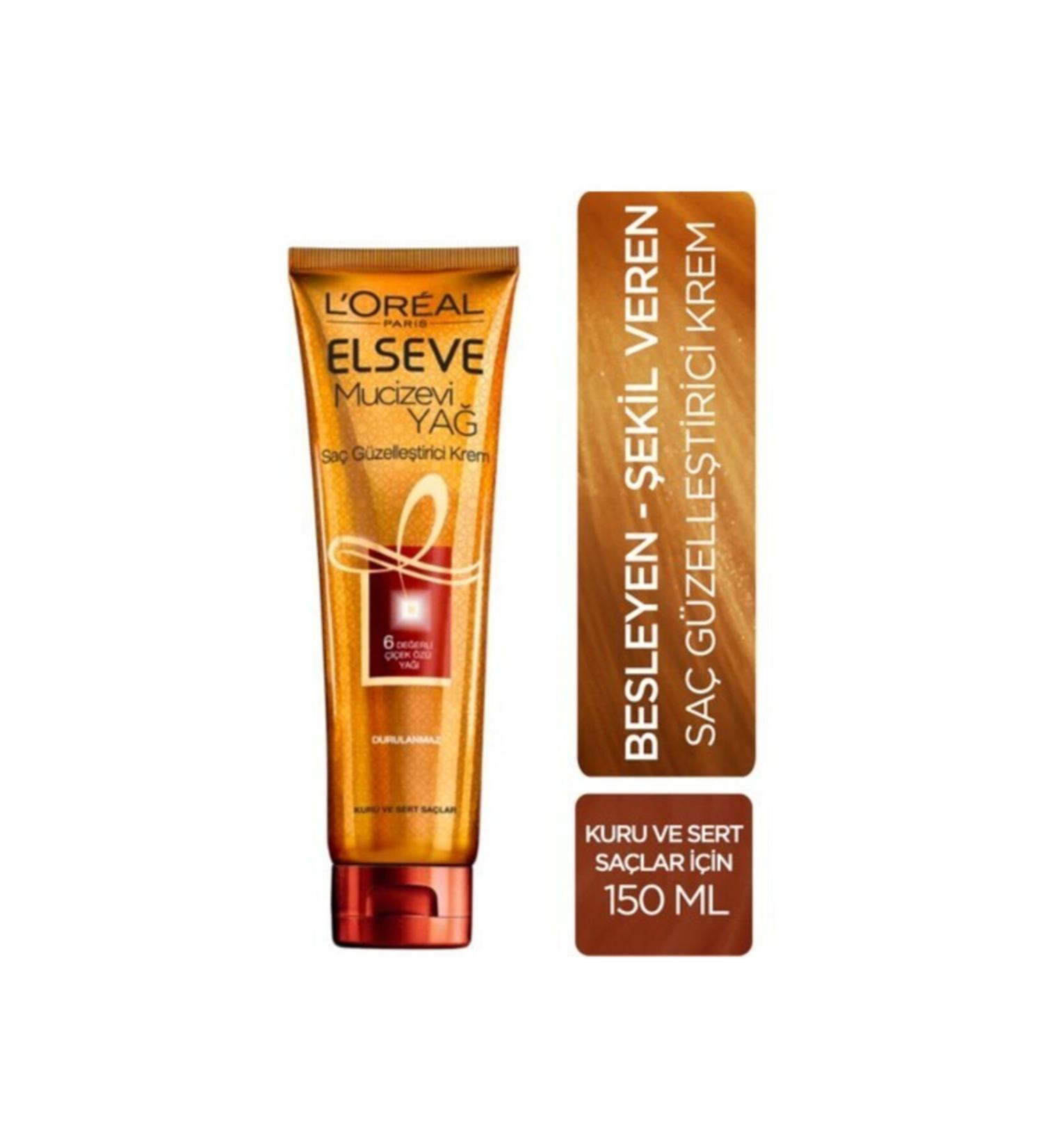 Elseve Miraculous Oil Hair Beautifying Cream Dry and Hard Hair 150 Ml