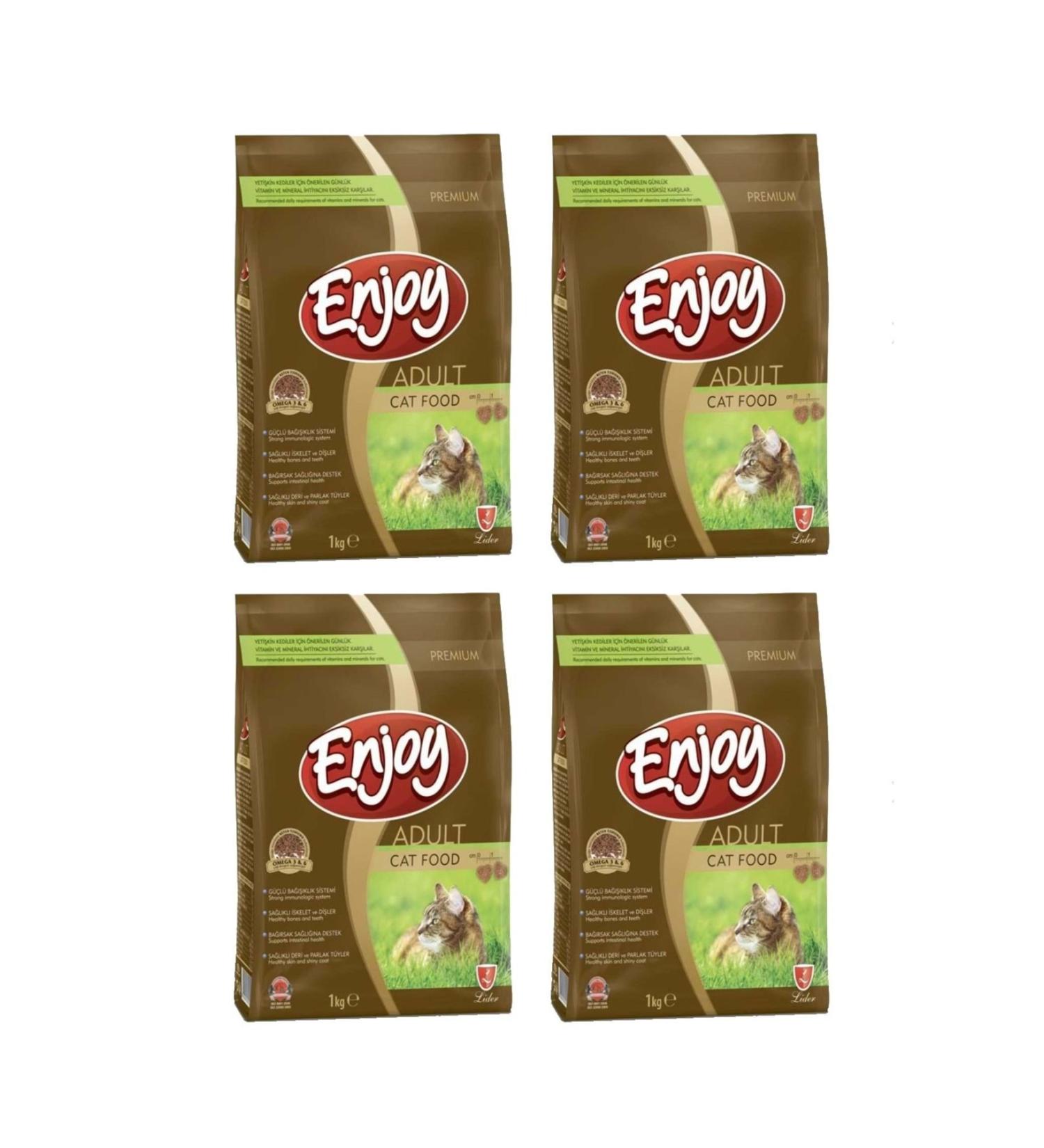 Enjoy Adult Cat Food Chicken 1 Kg X 4 Packs