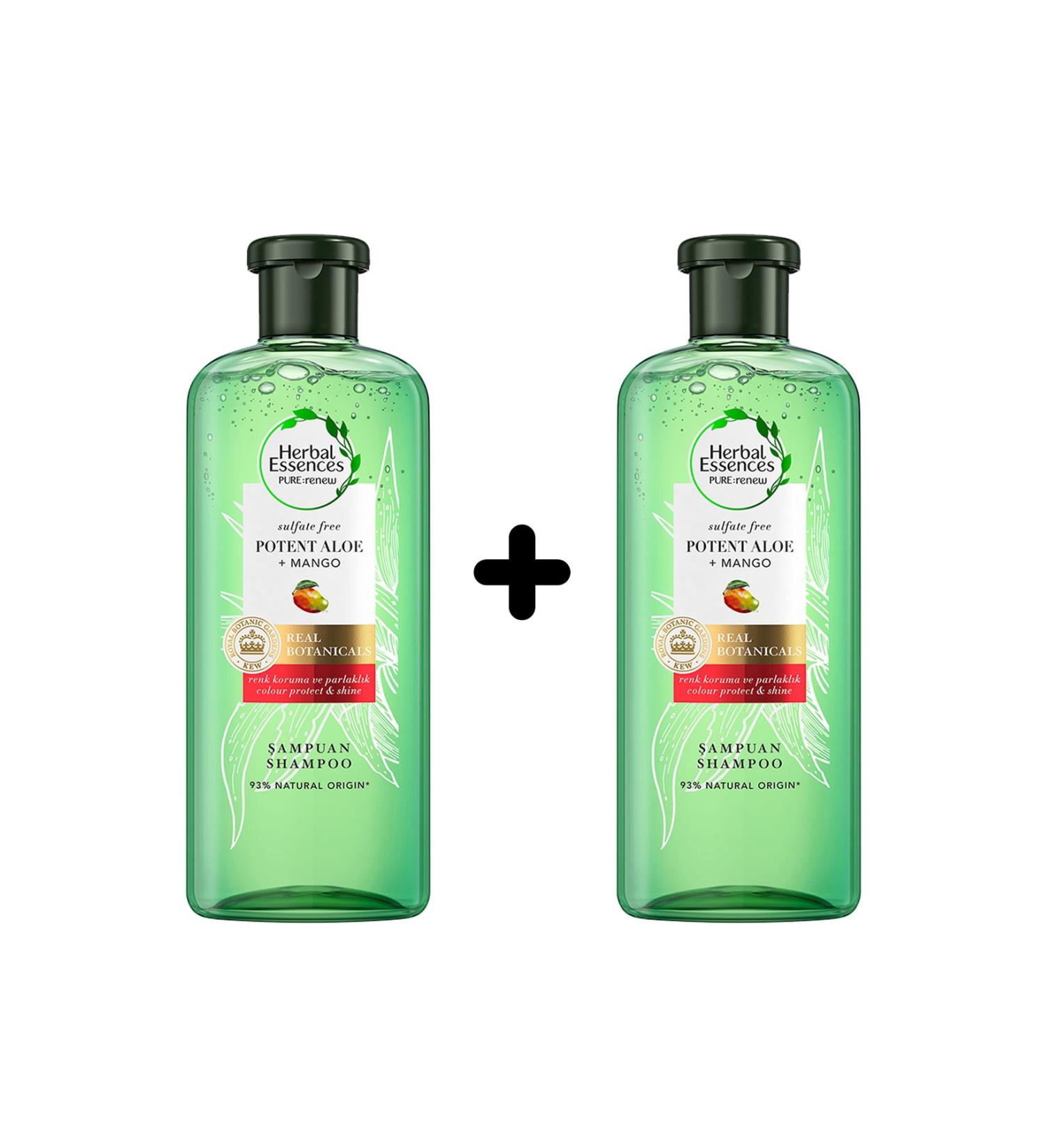 Herbal Essences Sulfate-Free Color Protection and Moisture Aloe + Mango Shampoo 2 Pack (2x 380 Ml) - Buy Online on GoSupps.com