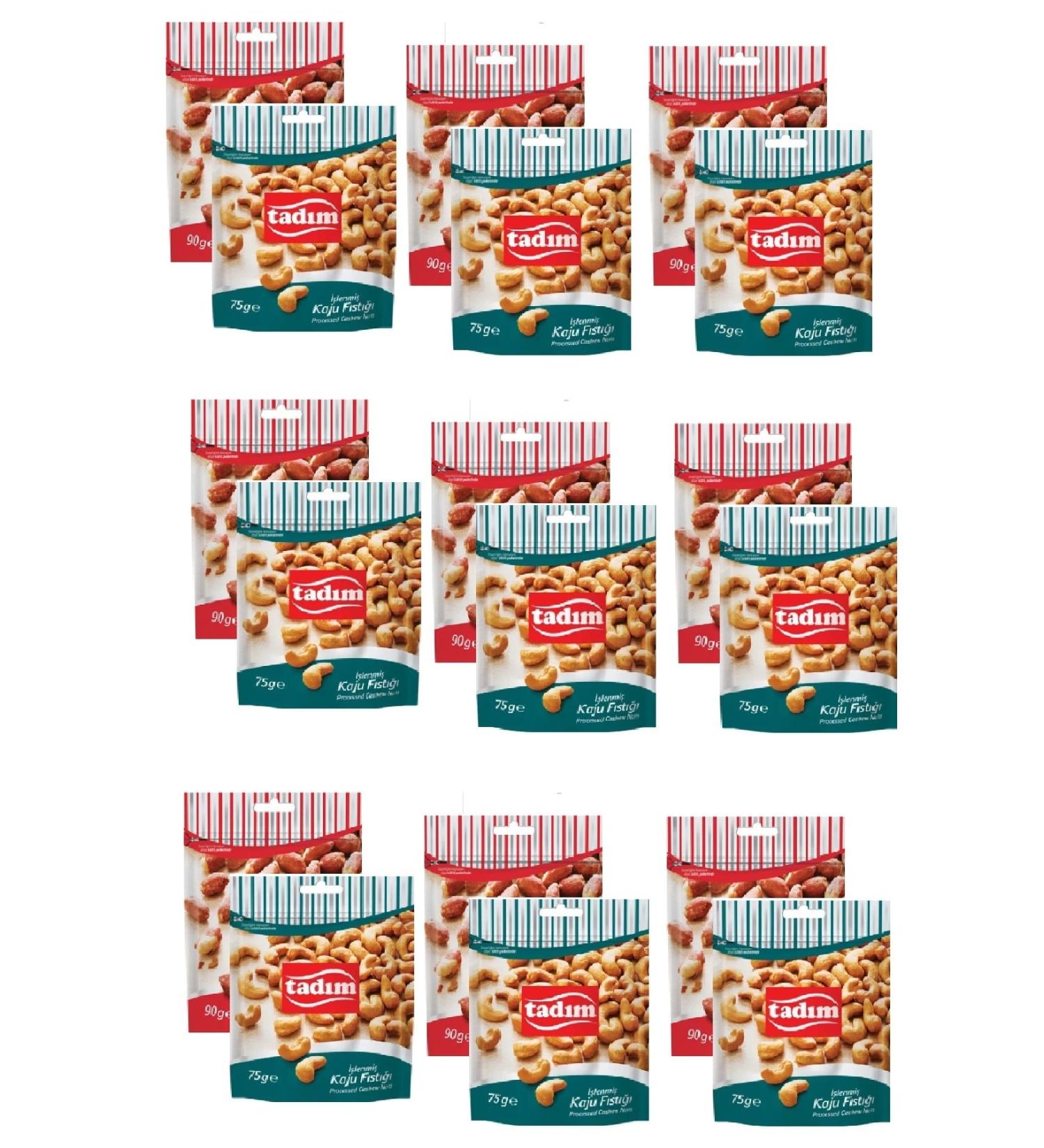 Tad m Roasted Salted Peanuts 90 gr X 9 pcs. Processed Cashew Nuts 75 gr X 9 pcs.