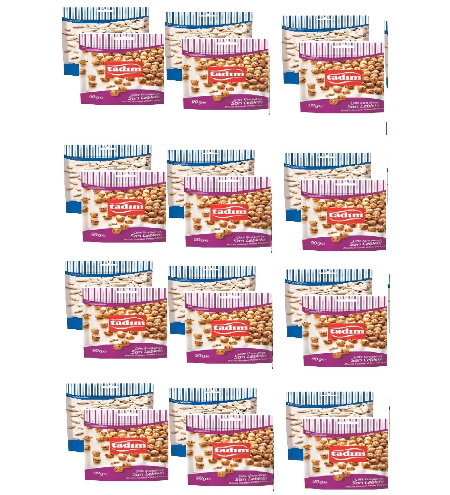 Tad m Unsalted Pumpkin Seeds 80 Gr X 12 Pieces Yellow Chickpeas Double Roasted 90 Gr X 12 Pieces