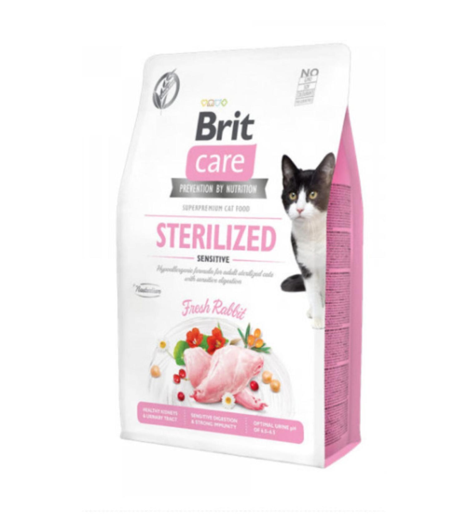 Brit Care Sensitive Digestive System Support Grain-Free Sterilized Cat Food 7kg