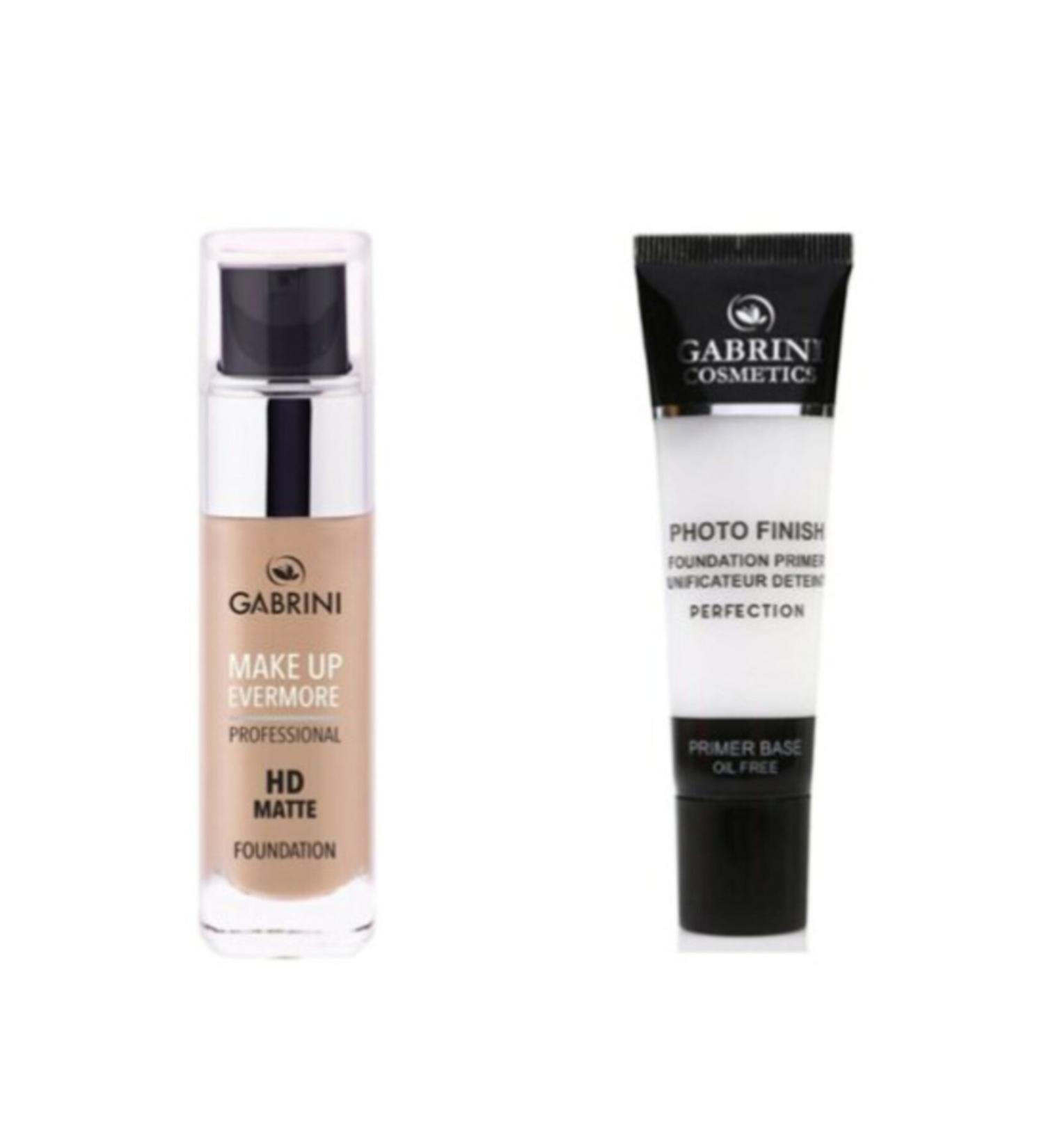 Gabrini Matte Foundation - Professional Hd Matte Foundation 01 + Make-up Base - Foto Finish Primer Base