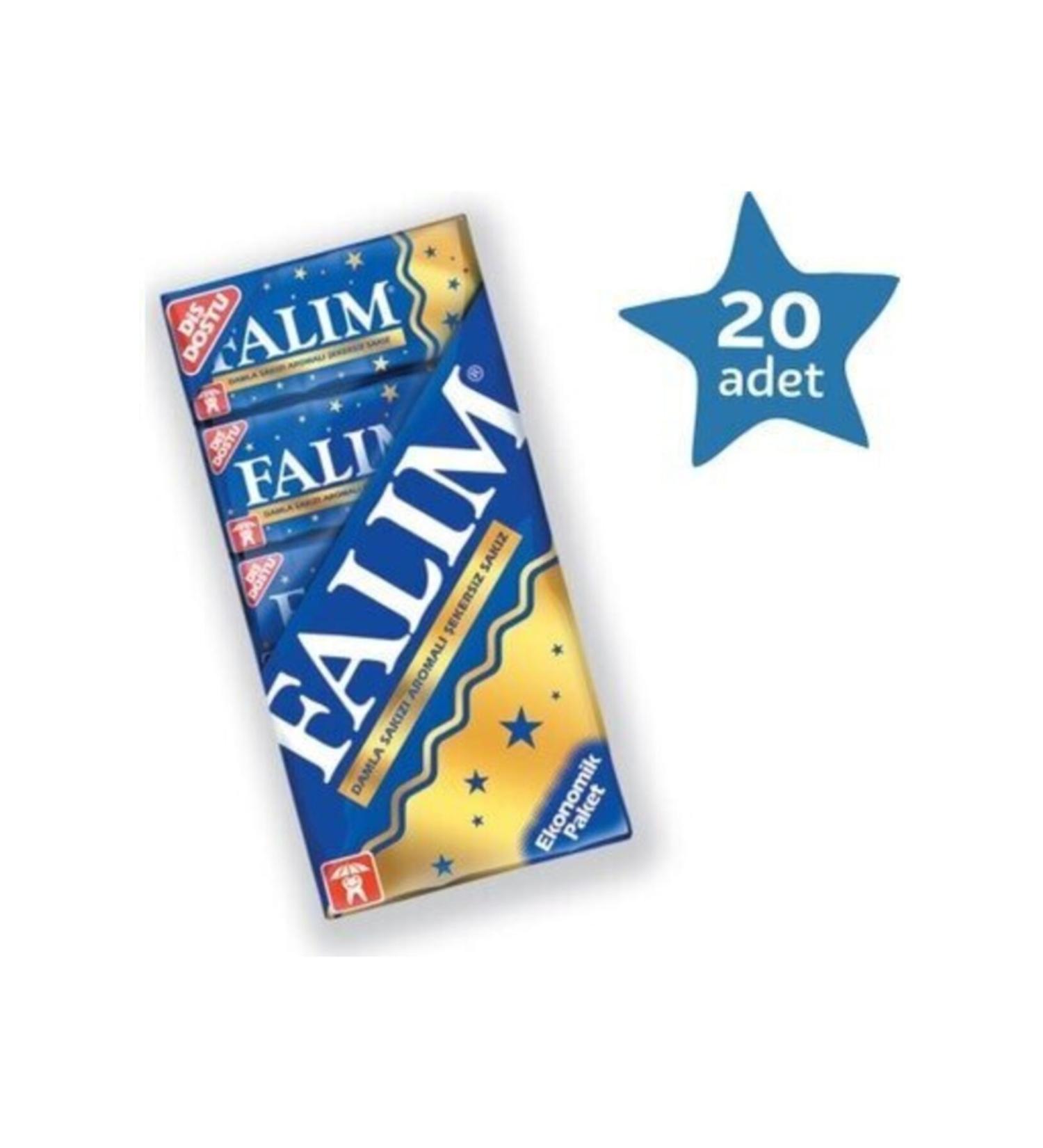 Falim 5-pack Drop Flavored Sugar-Free Gum 20-pack 35 G 20 Pieces