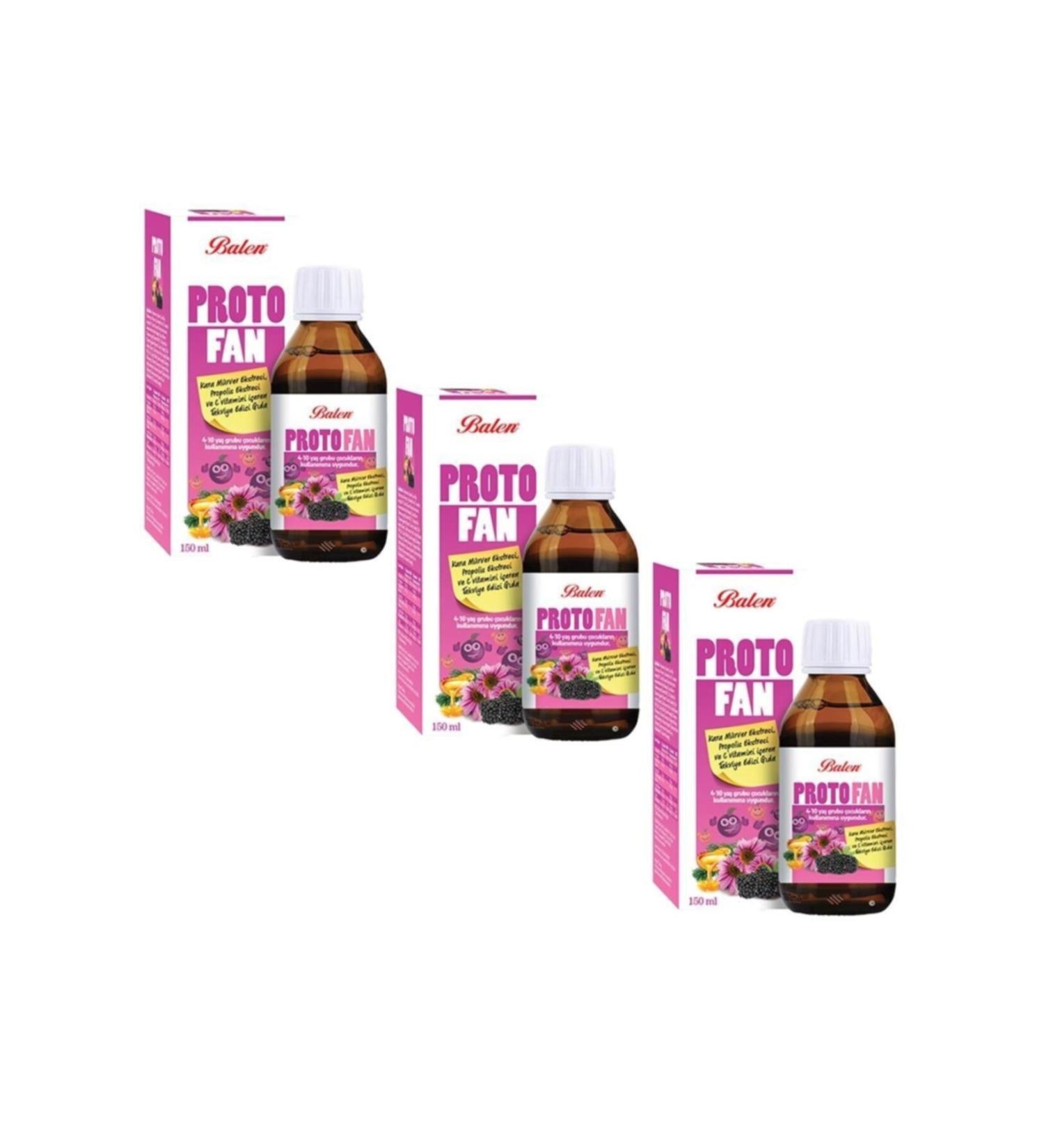 Balen Protofan Propolis Black Elderberry Extract Vitamin C 150 ml 3 Pieces