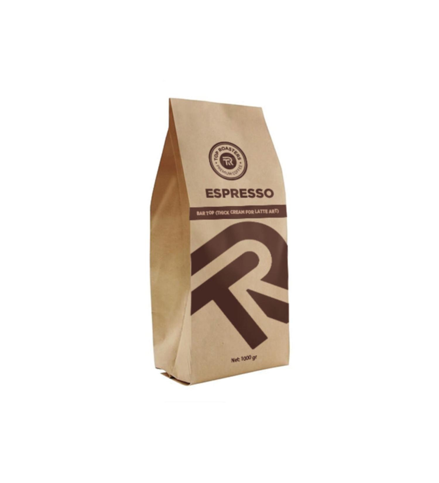 top roasters Bar Top (Th ck Cream For Latte Art) 1 Kg - Espresso - Blend Coffee