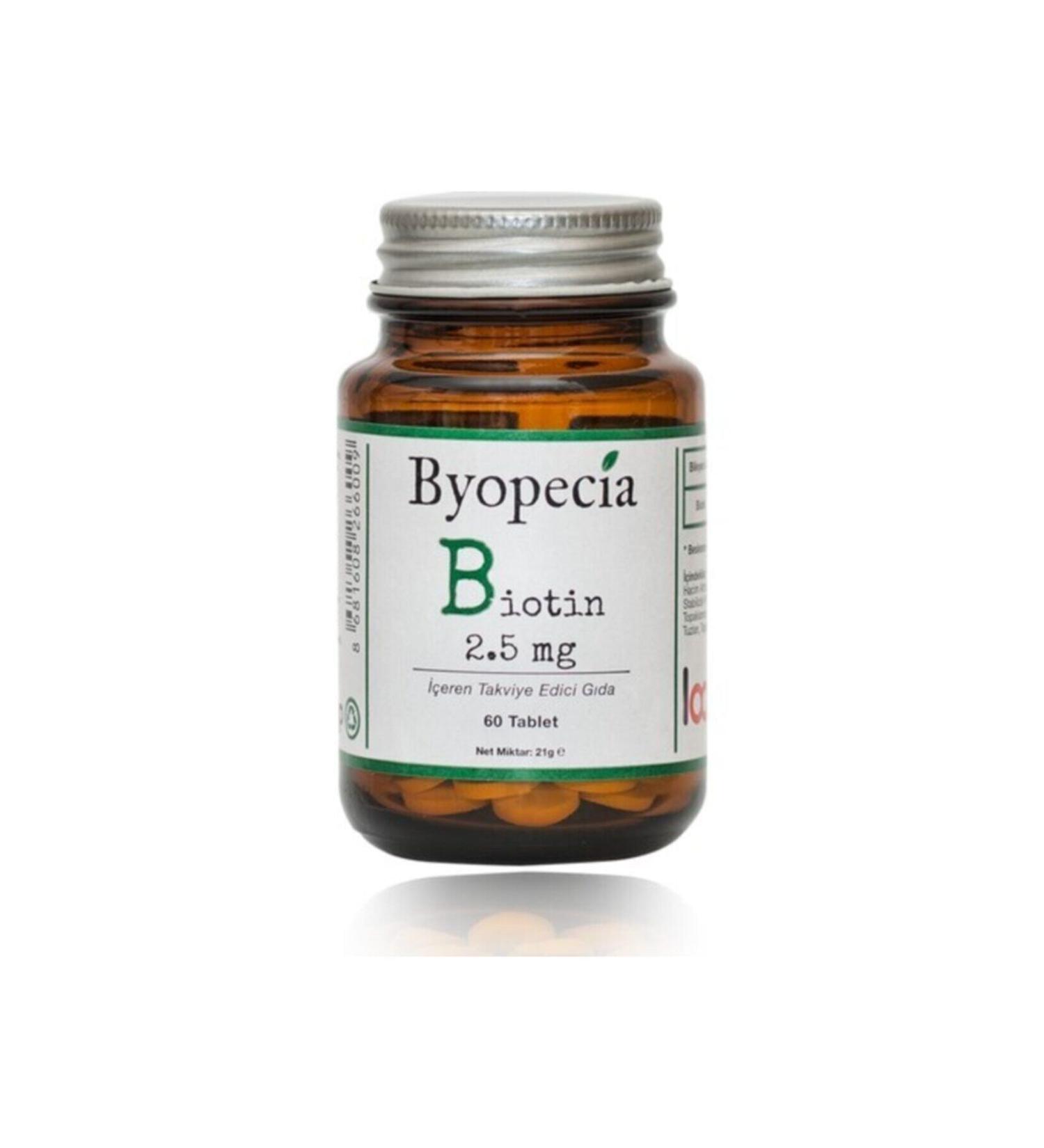BYOPECIA Biotin 2.5mg 60 Tablets (For Hair Loss And Nails) - Buy Online on GoSupps.com