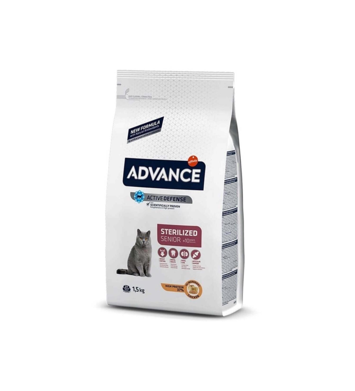 Advance Chicken and Barley Sterilized Senior Cat Food 1.5 Kg