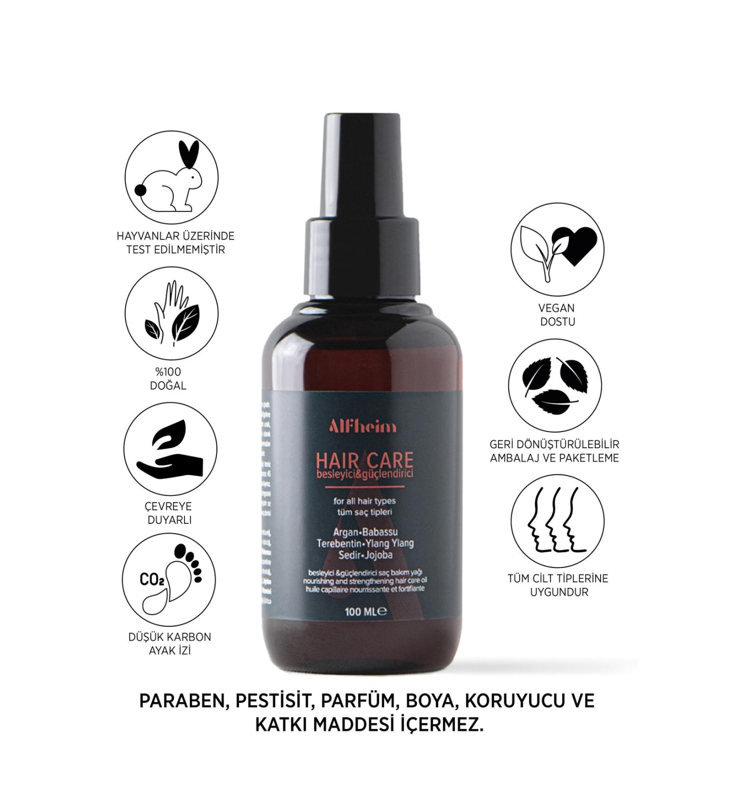 Alfheim Hair Care Oil/ Hair Care Oil/ Anti-Loss/ Hair Growth/ Encourages New Hair/ 100 ml - Buy Online on GoSupps.com