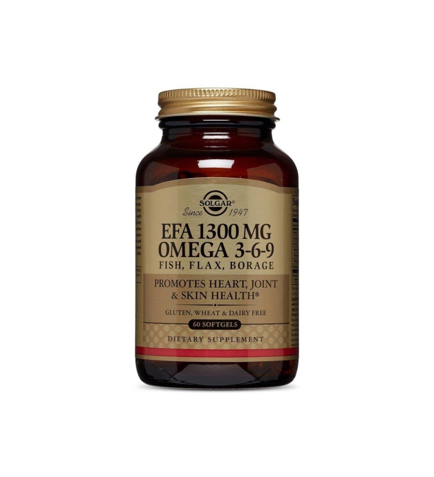 Solgar Efa 1300 mg Omega 3-6-9 Fish Flax Borage - Buy Online on GoSupps.com
