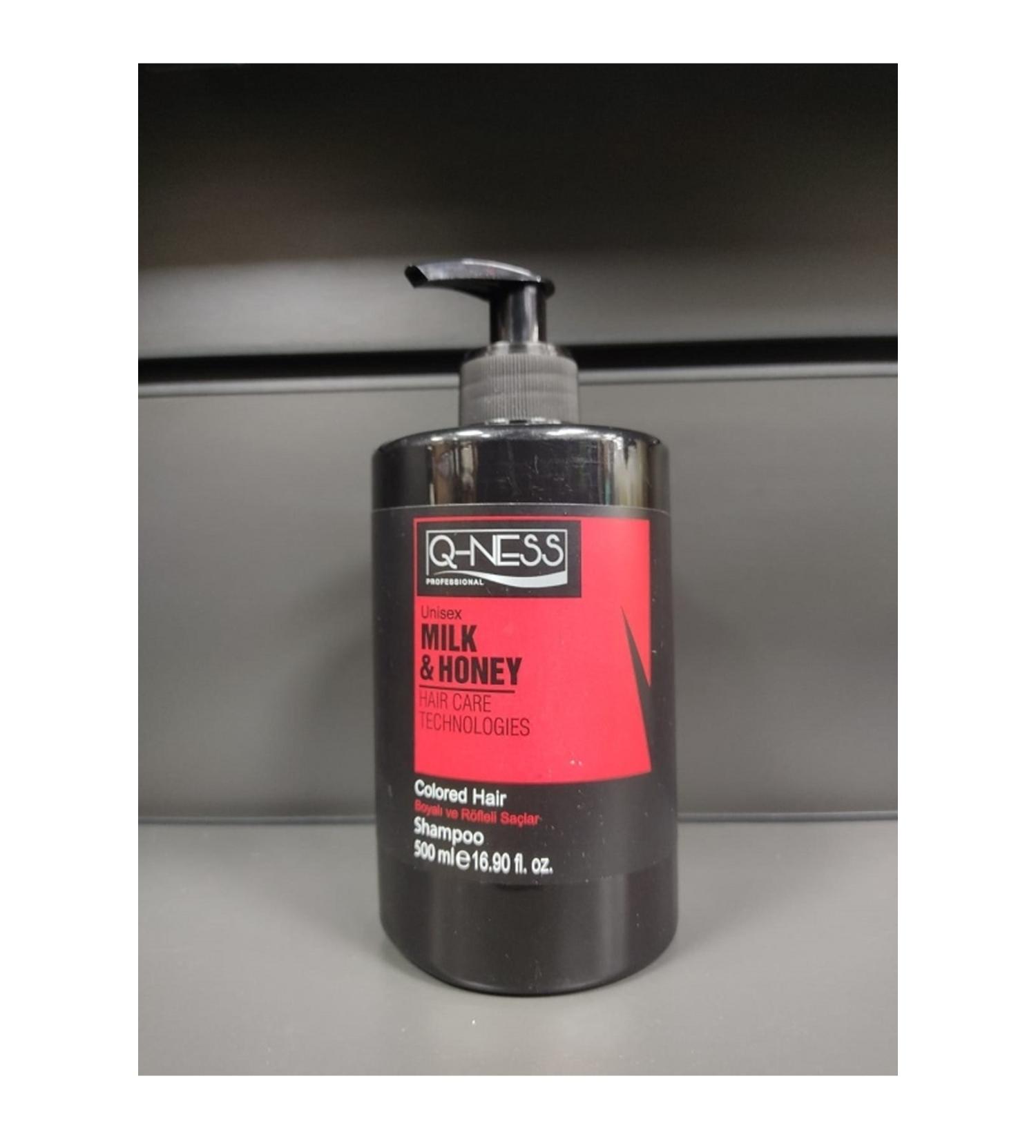 Q-NESS PROFESSIONAL Strengthening Milk & Honey Shampoo 500ml .keuskozmetik040403