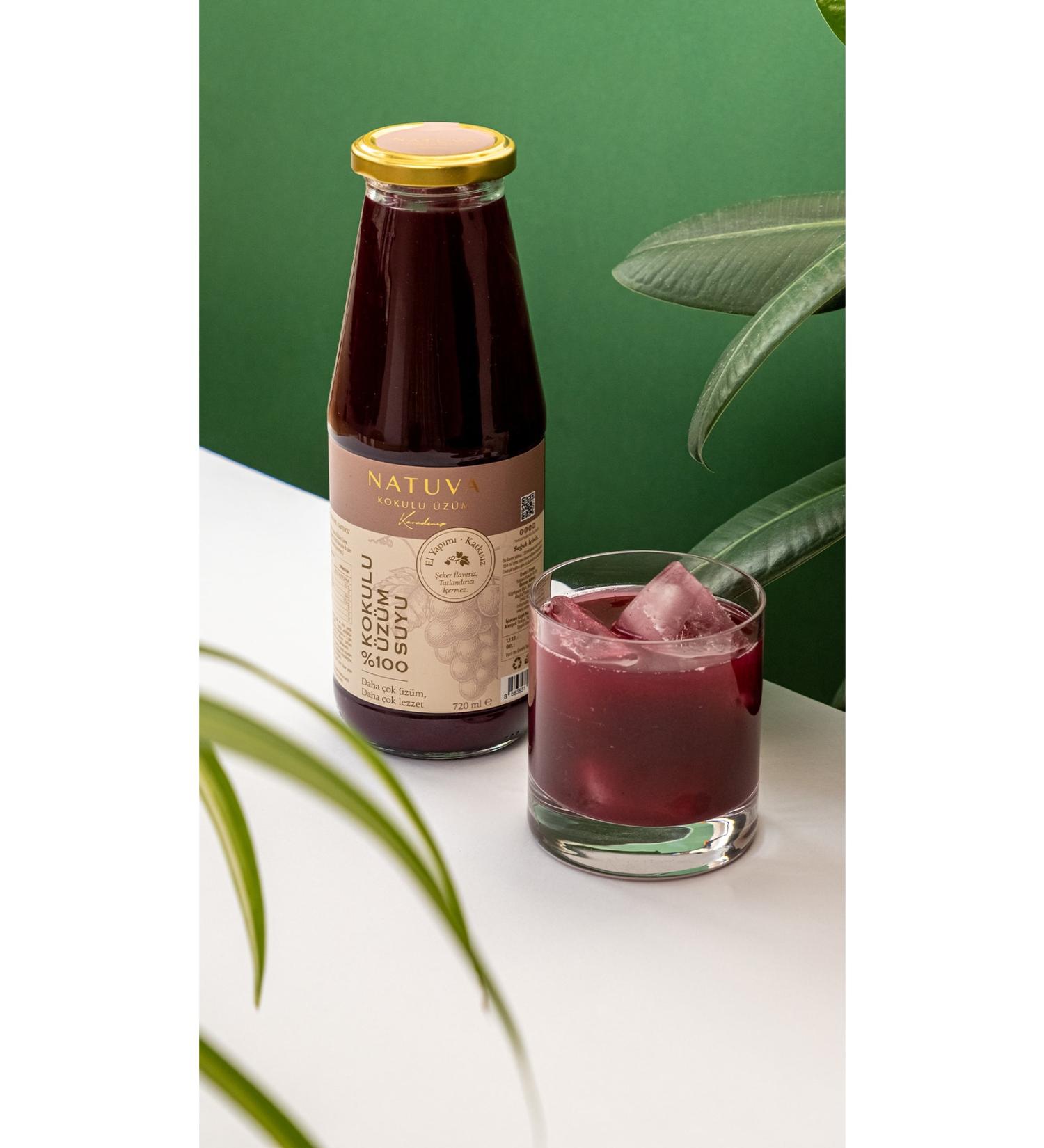 NATUVA 0 Scented Grape Juice 720 Ml Sugar Free