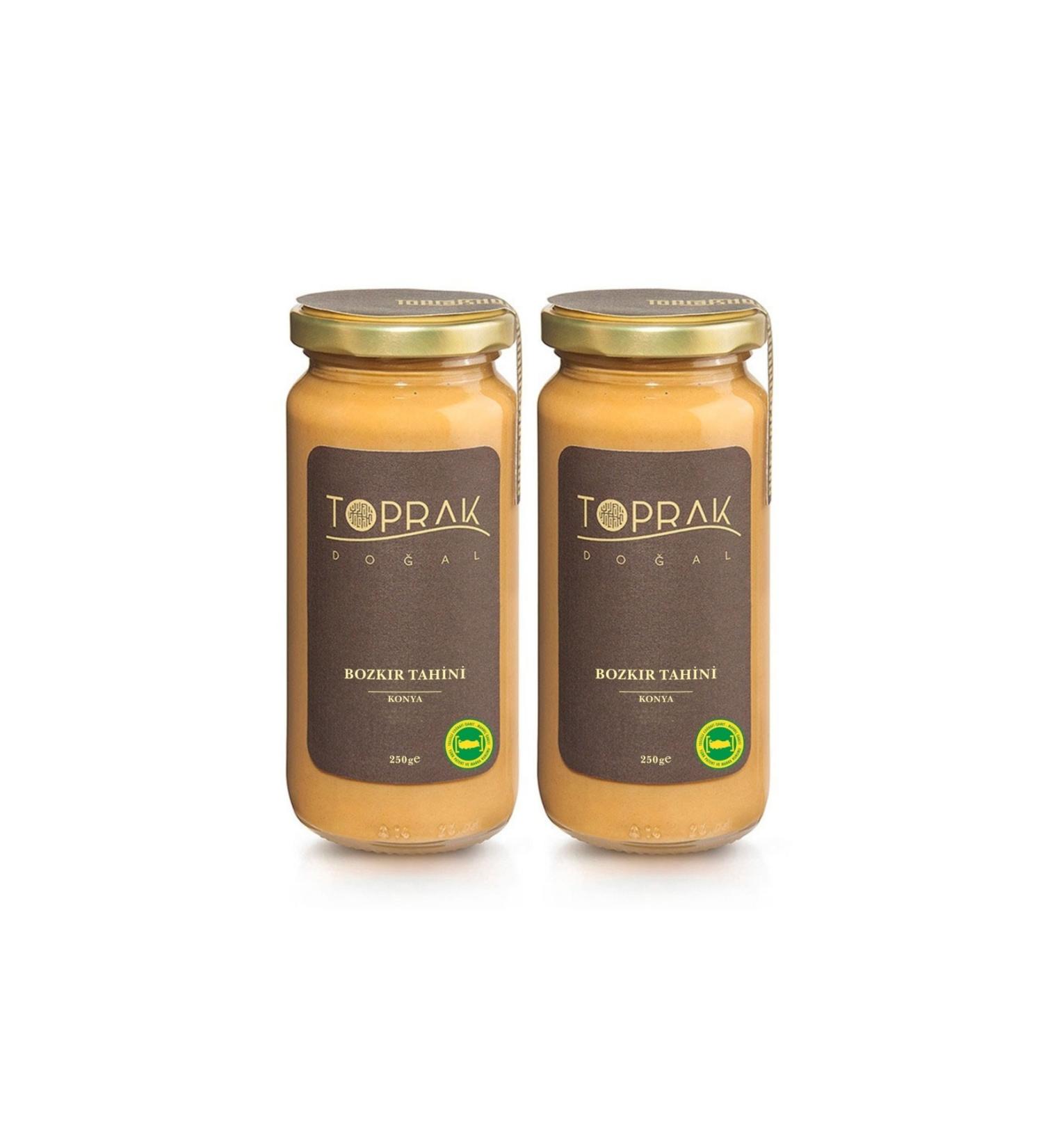 Toprak Natural Double Roasted Tahini Set of 2 - Steppe Tahini - Local Sesame - Steppe Double Roasted Tahini