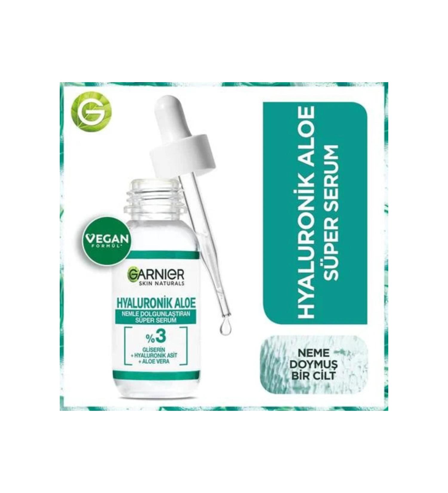 Garnier Skin Naturals Hyaluronic Aloe: Moisture Plumping Super Serum 30 Ml - Buy Online on GoSupps.com
