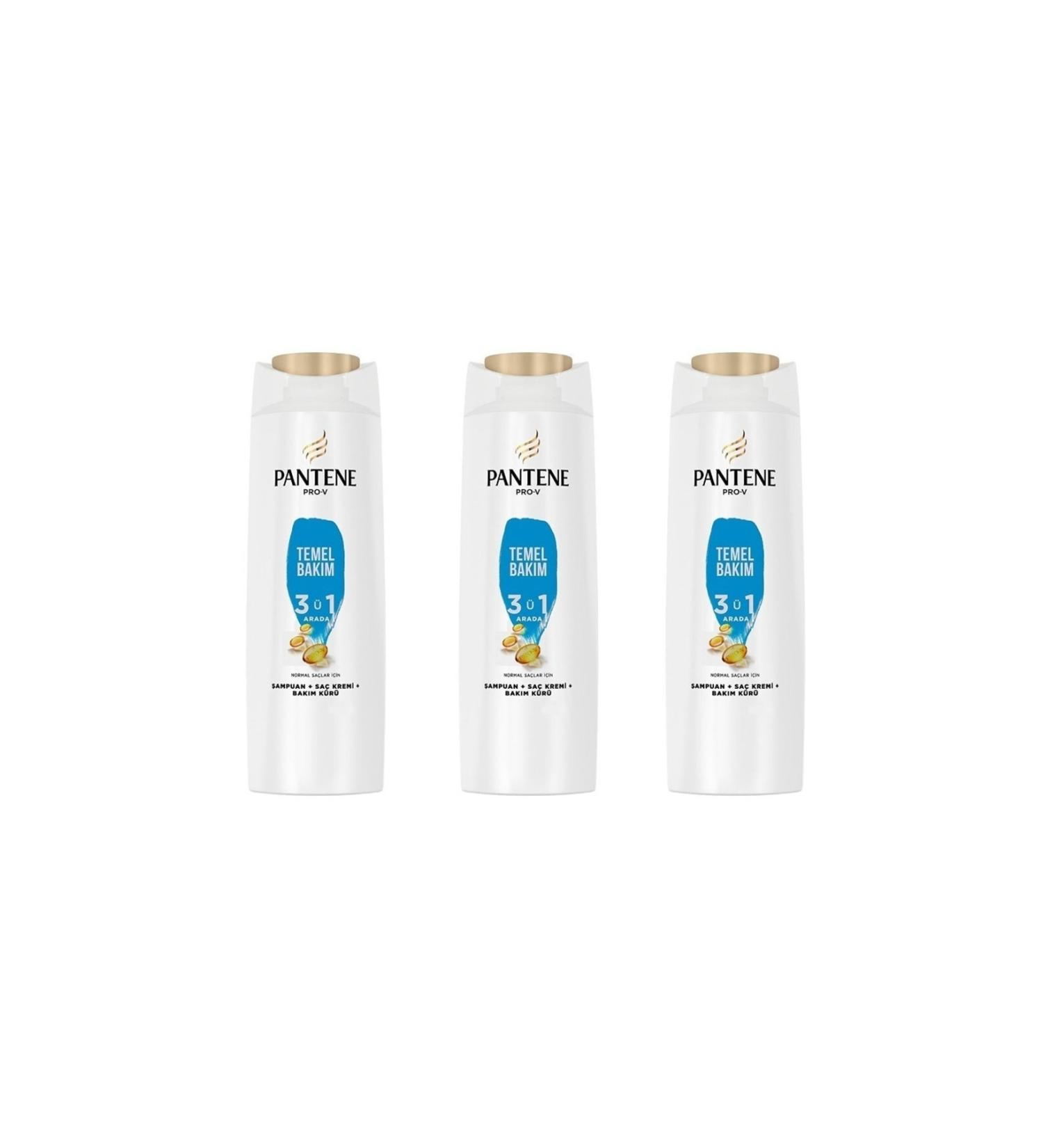 Pantene Basic Care 3 in 1 Shampoo 350 Ml 8006540477007 (3 Pieces)