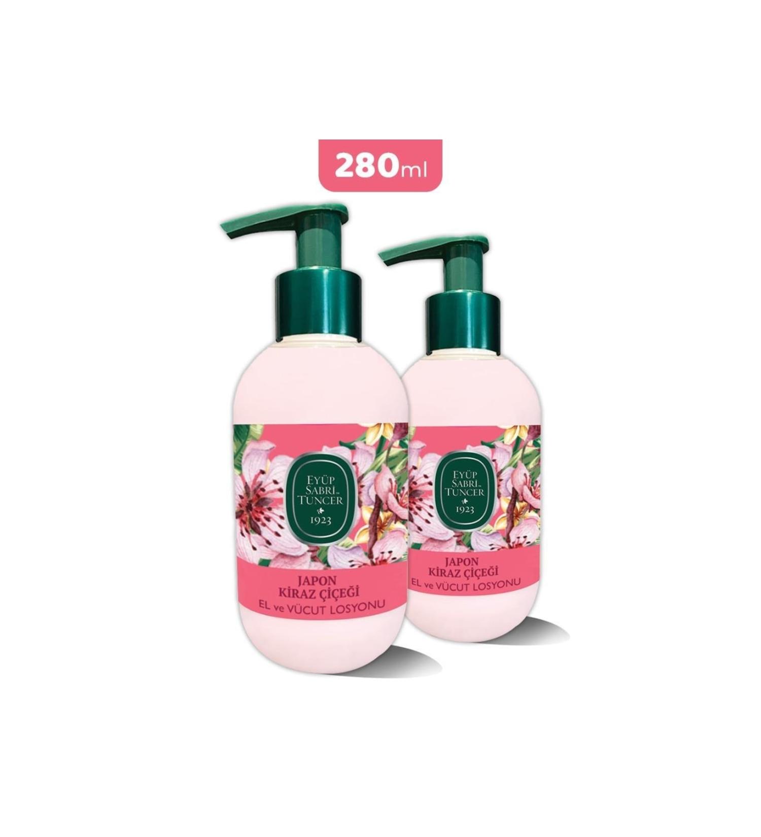 Ey p Sabri Tuncer Japanese Cherry Blossom Hand and Body Lotion 280 Ml X 2