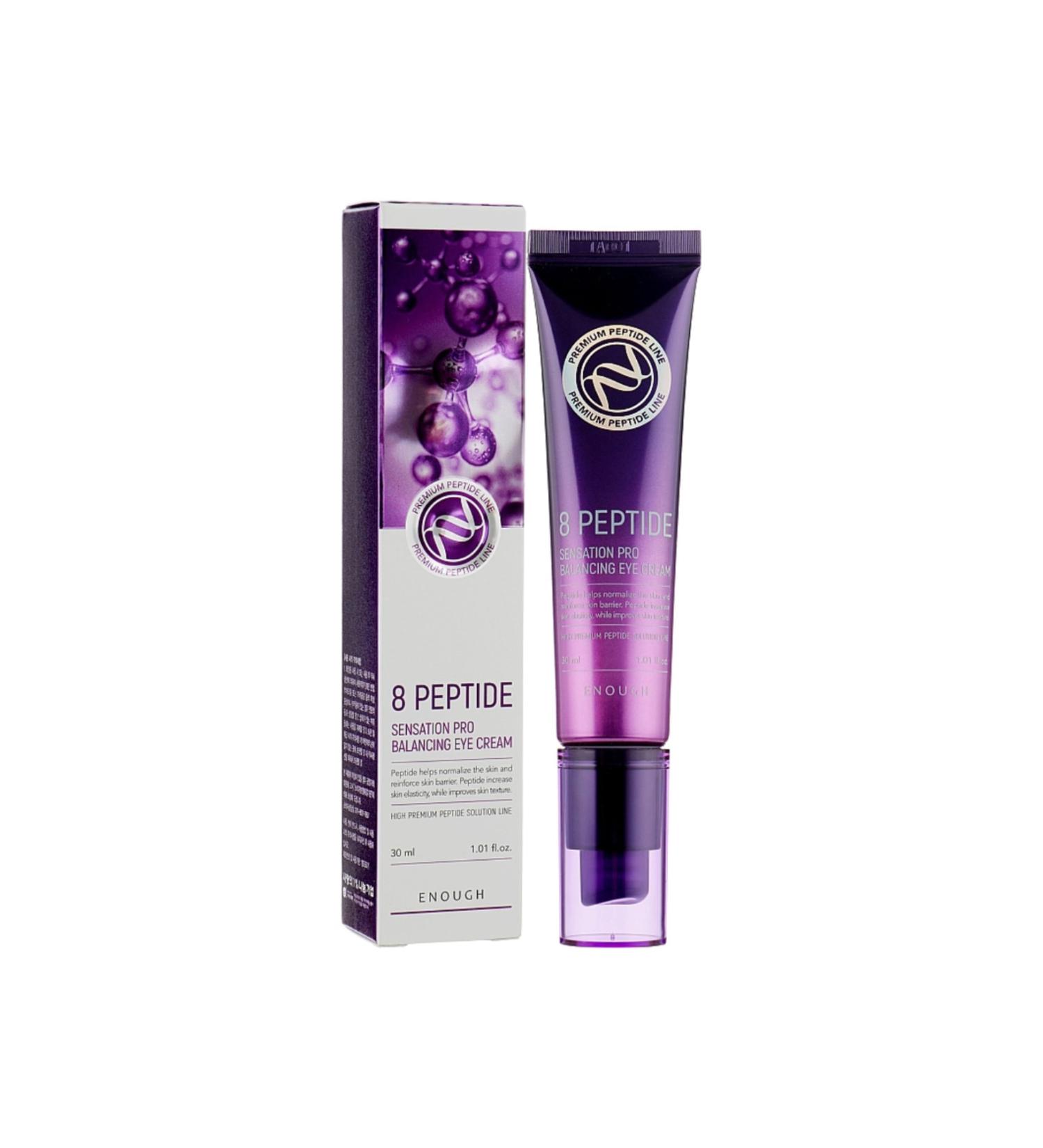 Enough 8 Peptide Anti-Aging and Anti-Wrinkle Eye Contour Care Cream 30ml - Buy Online on GoSupps.com