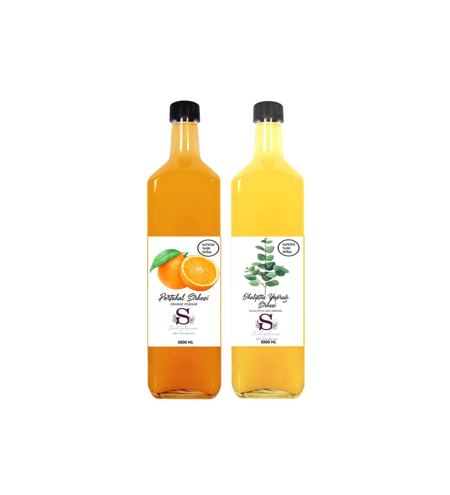 Suheylaana Natural Orange Vinegar 1000 Ml And Eucalyptus Leaf Vinegar 1000 Ml