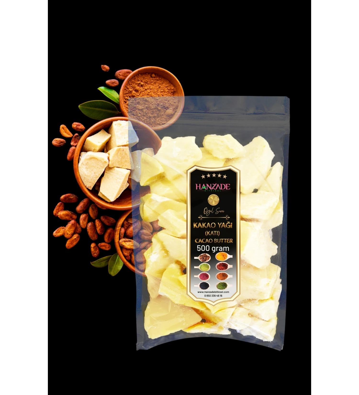 Hanzade Herbal Edible Pure Solid Cocoa Butter 500 Gr - Buy Online on GoSupps.com