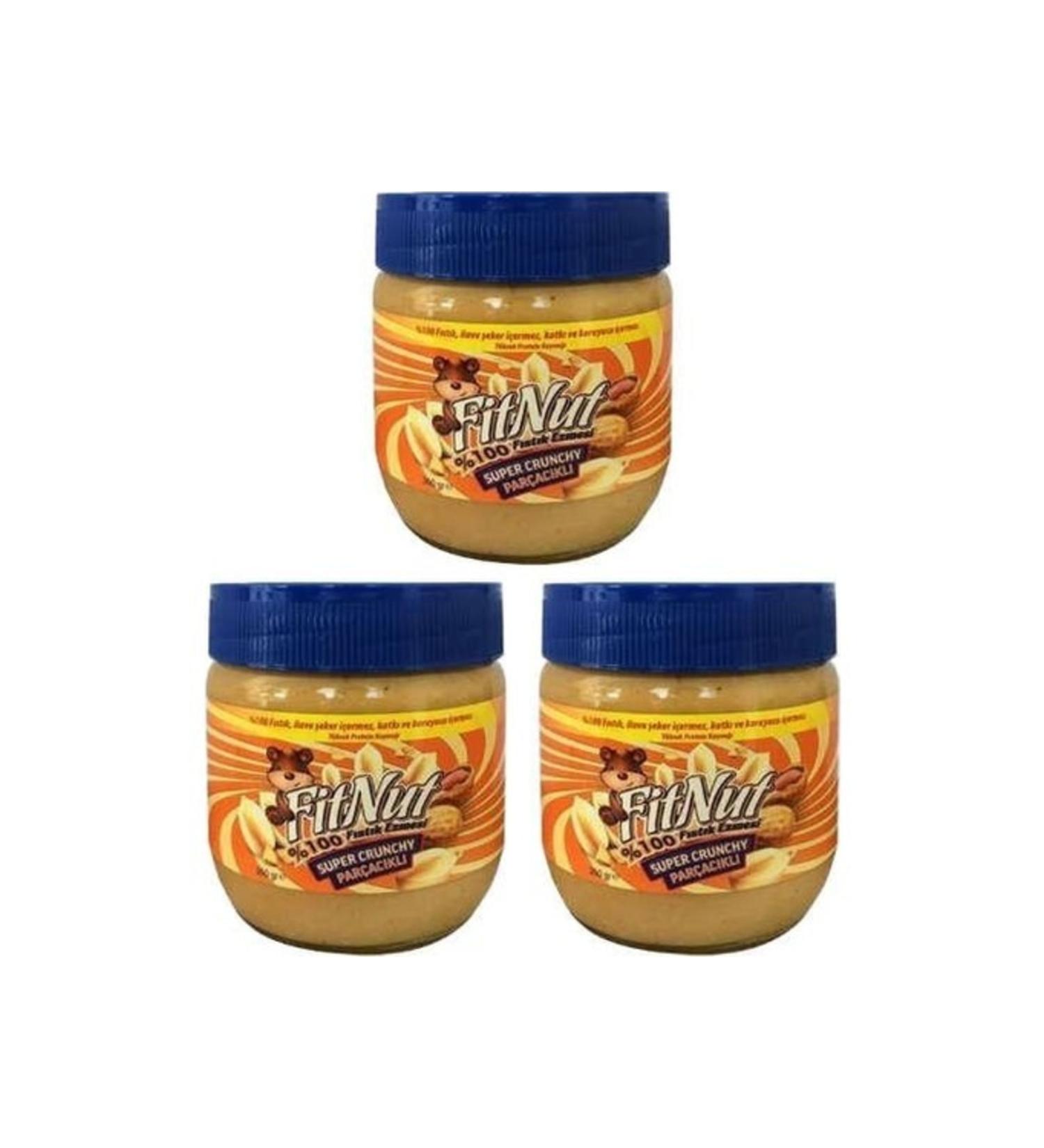 FitNut Crunchy Peanut Butter with Chips 360 gr X 3
