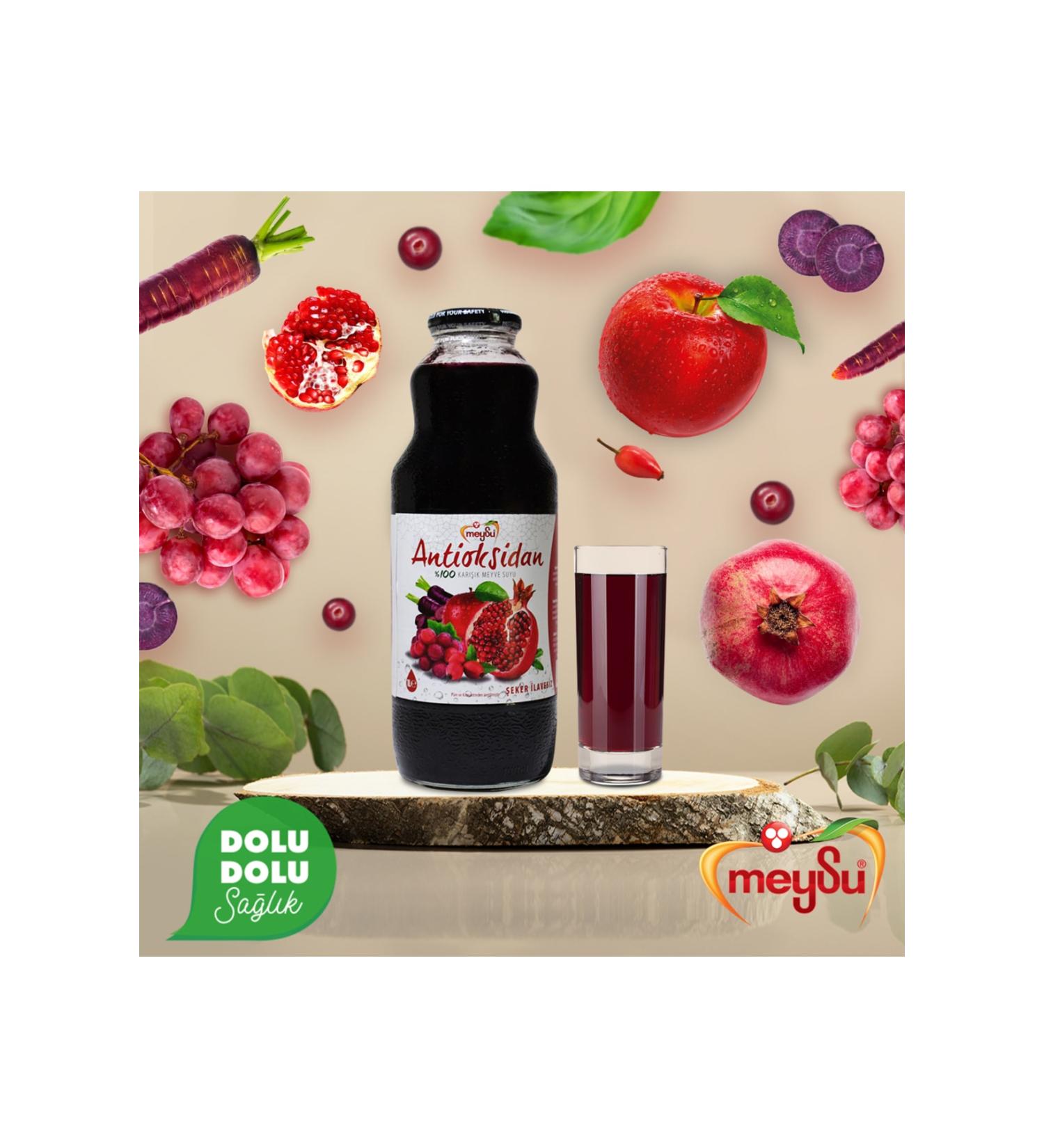 Meysu Antioxidant 0 Mixed Fruit Juice 1 liter X 6 Pieces