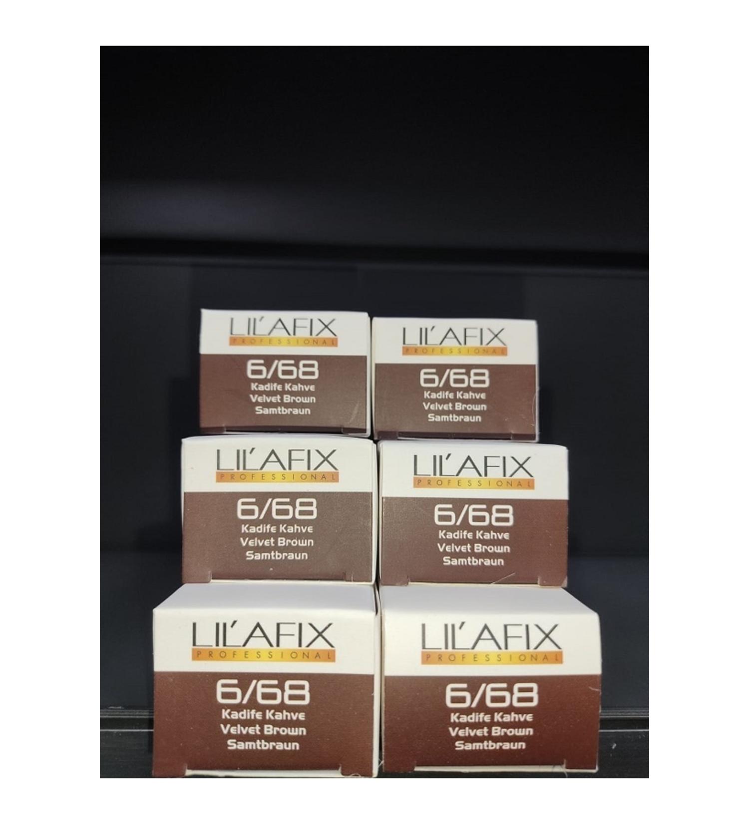 Lilafix 6.68 Velvet Brown Hair Dye 60mlx6 Pieces ..keuskozmetik050408