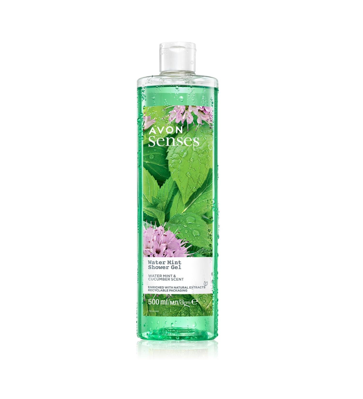 Avon Senses Water Mint Mint And Cucumber Scented Shower Gel 500 Ml. - Buy Online on GoSupps.com