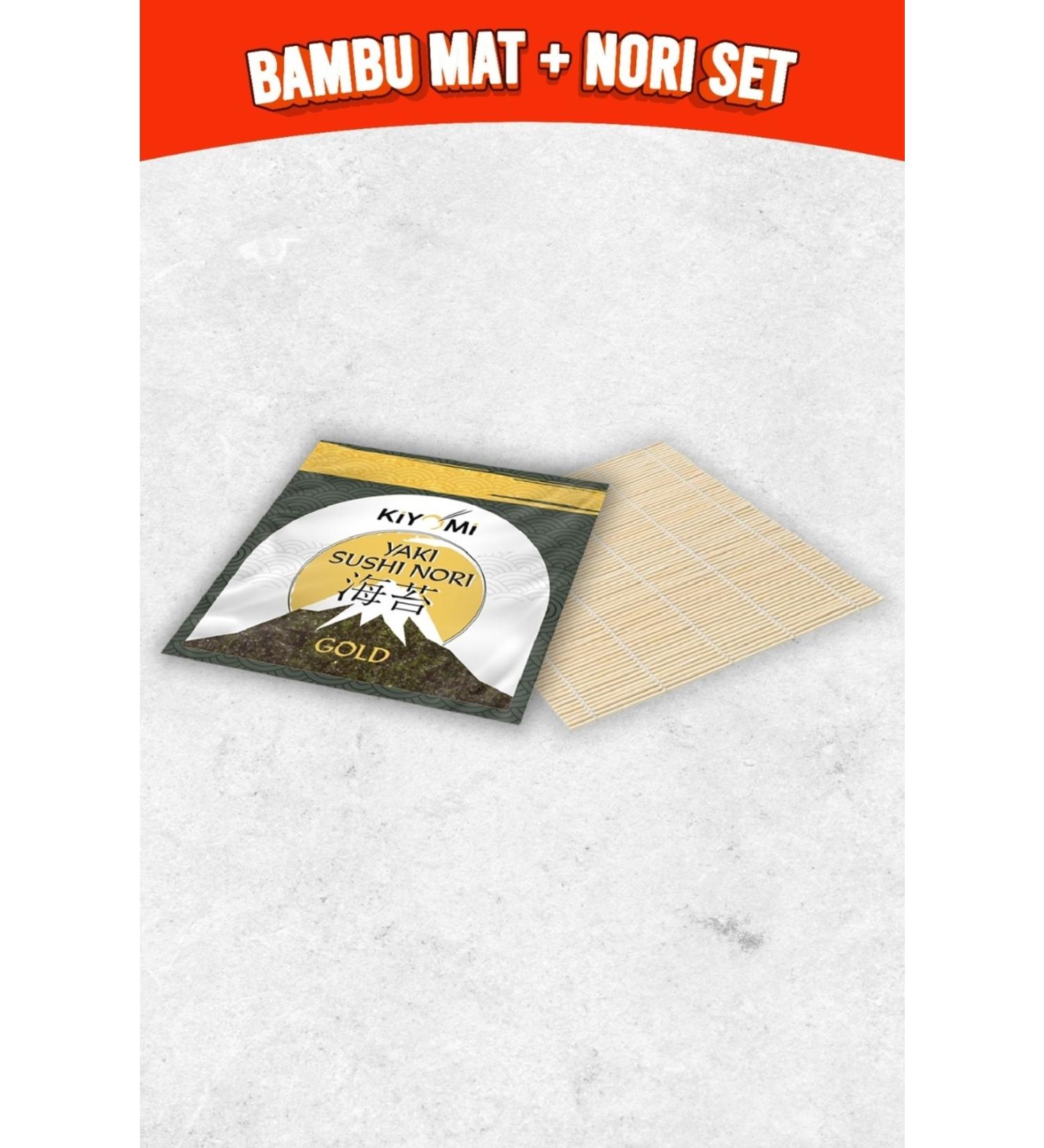 Elisa Food Organic Bamboo Sushi Mat + Natural Nori Sushi Seaweed - Buy Online on GoSupps.com