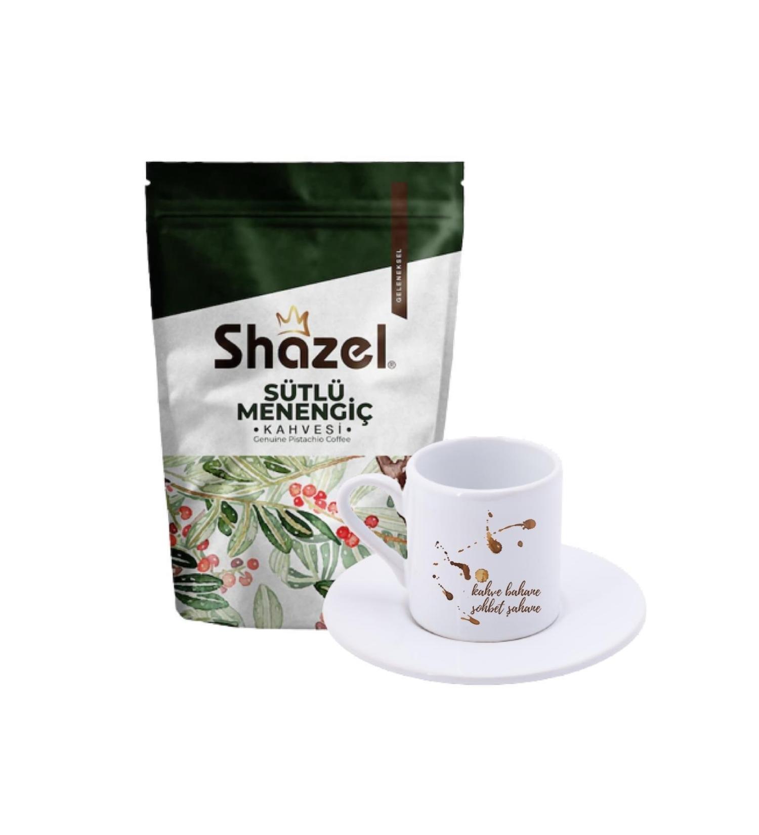Shazel Milky Menengi Coffee 200 Gr. + Coffee Excuse Chat Wonderful Turkish Coffee Cup