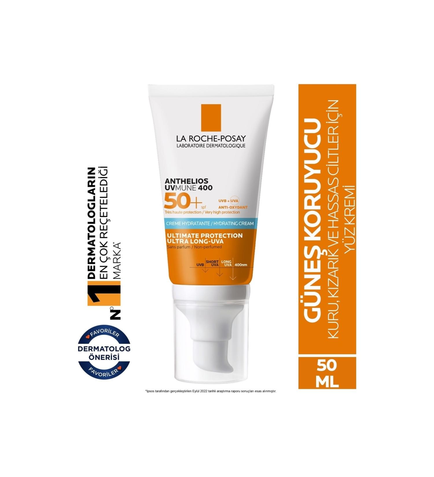 La Roche Posay Anthelios Hydrating Cream 50+ Unscented Moisturizing Sunscreen Cream 50 ml - Buy Online on GoSupps.com