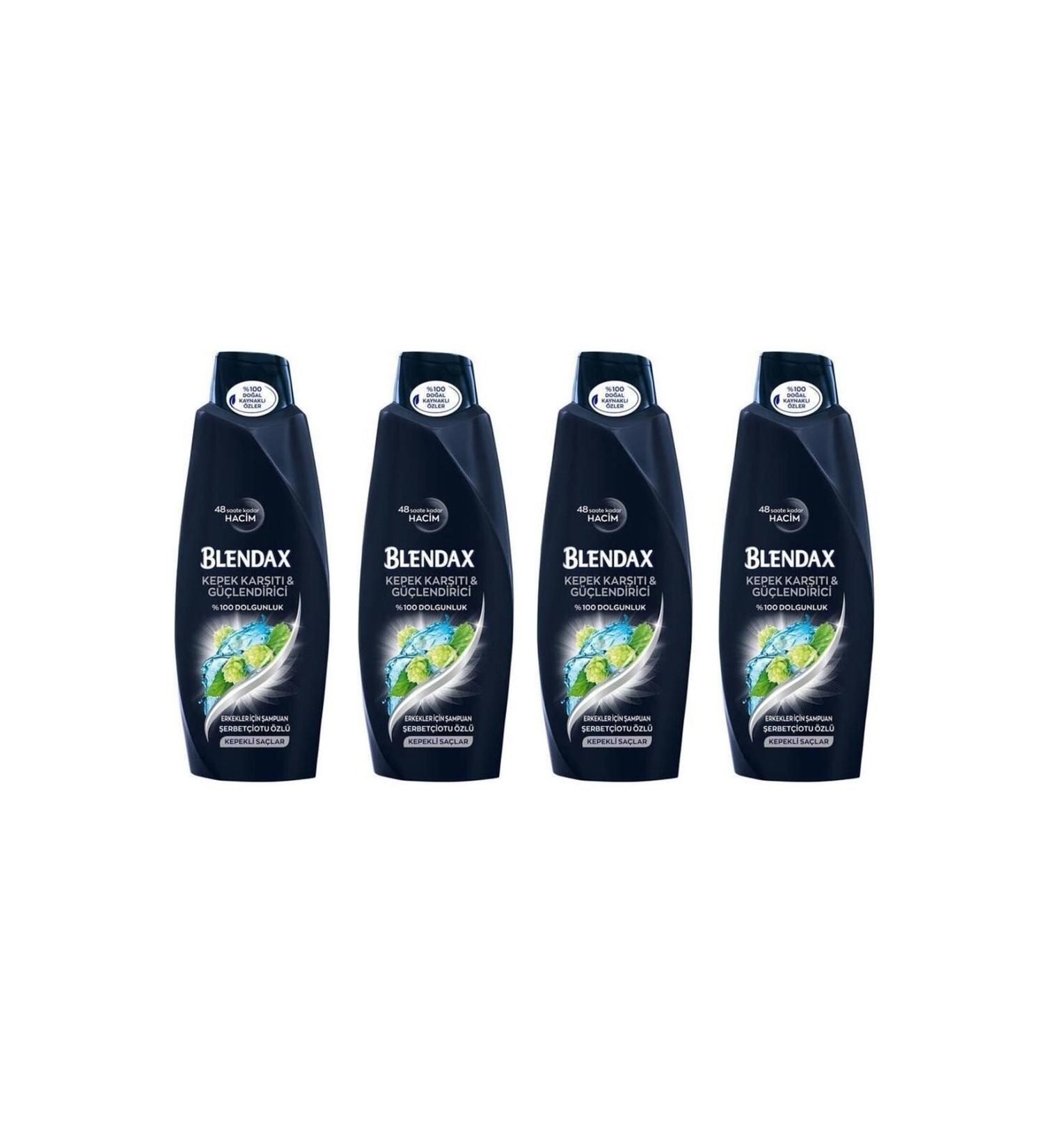 Blendax Men Anti-Dandruff Natural Clay Essence Shampoo 500 Ml 8690572805695 (4 Pieces)