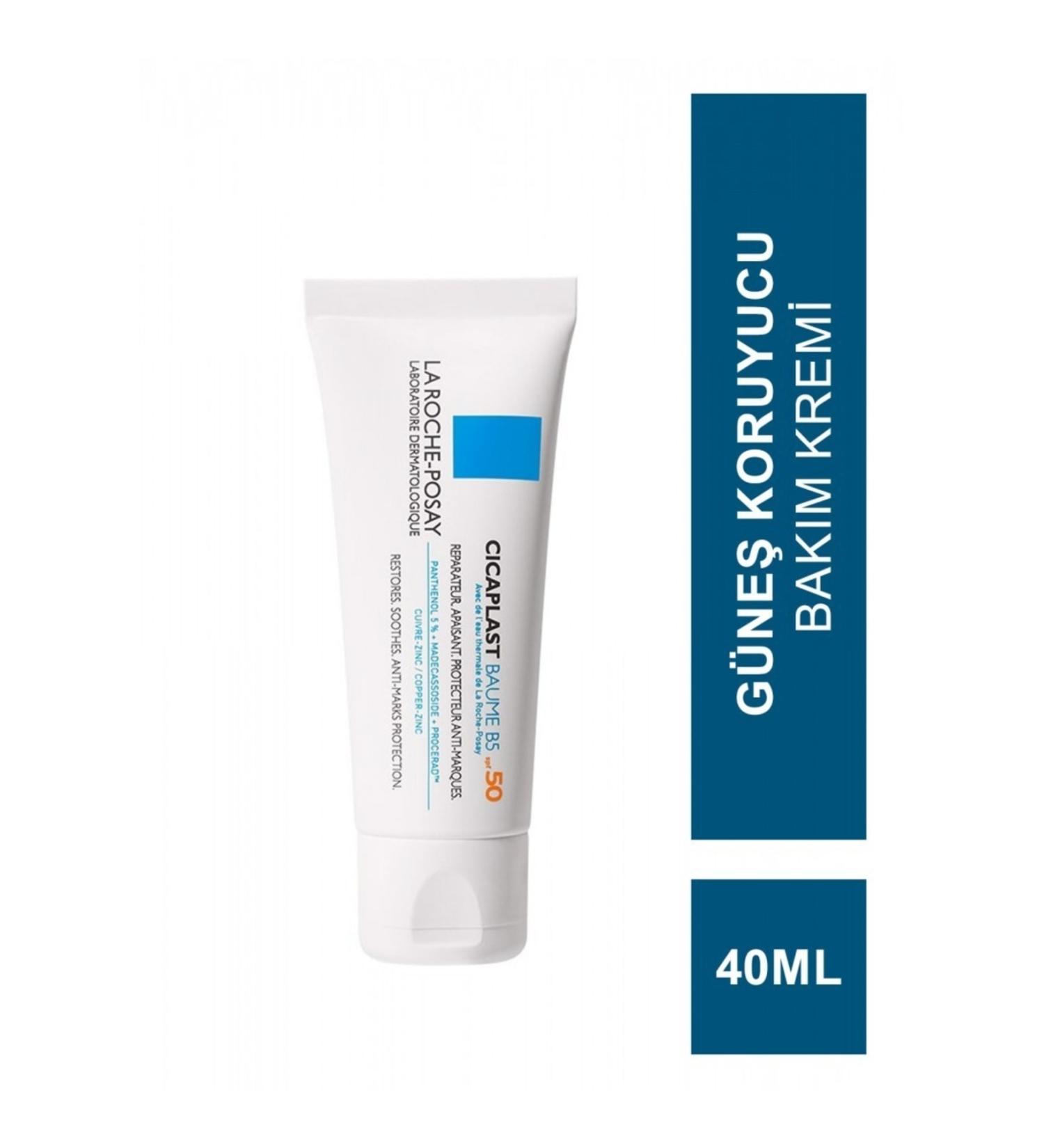 La Roche Posay Cicaplast Baume B5 Spf 50 Repairing Sunscreen Care Cream for Face and Body 40 Ml - Buy Online on GoSupps.com