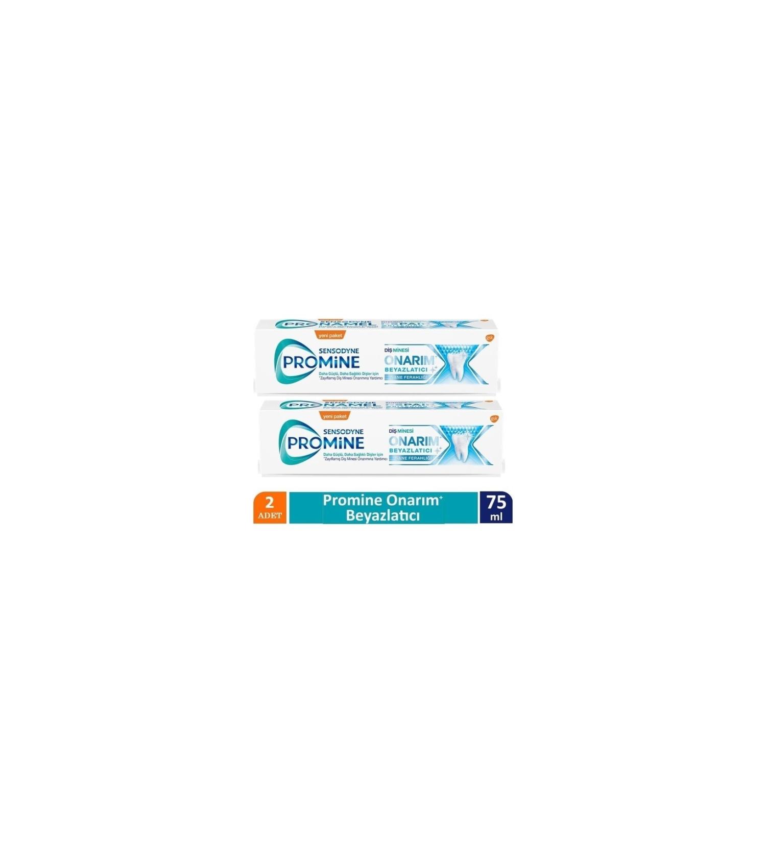 Sensodyne Promine Whitening and Enamel Repair Toothpaste Mint Freshness 75 Ml 2 Pieces - Buy Online on GoSupps.com