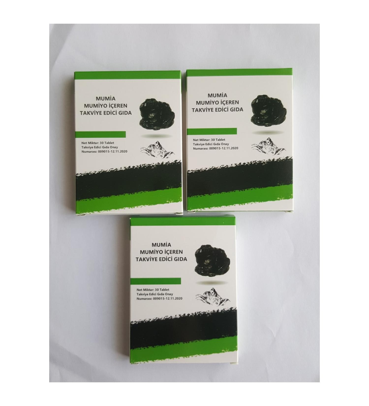 MUMIA SUPPLEMENTARY FOOD CONTAINING MUMIO Mumiyo Mumia 30 Tablets X3 Pack