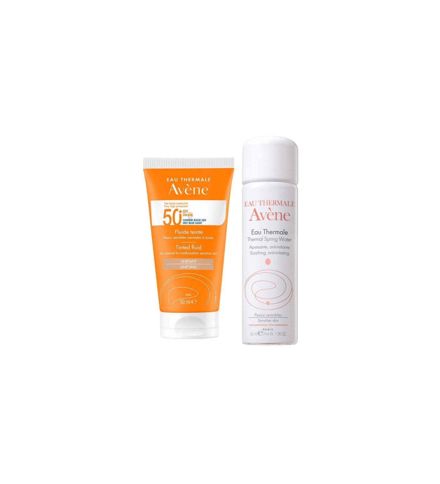 Avene Tinted Fluid SPF 50+ Tinted Sunscreen for Normal or Combination Skin 50 Ml - Thermal Water 50 Ml