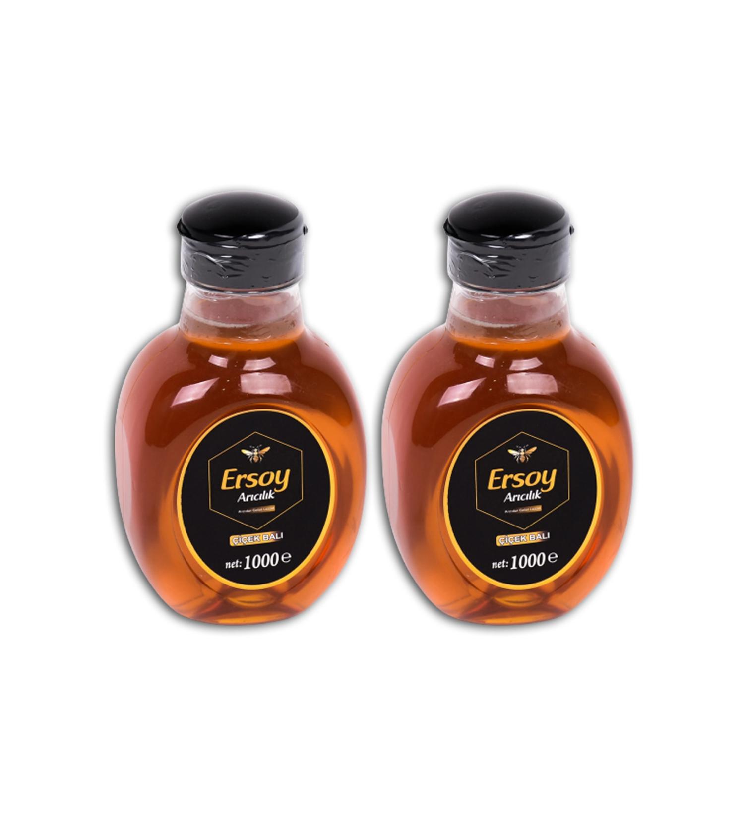Ersoy Beekeeping Flower Honey 1 Kg 2 Pieces