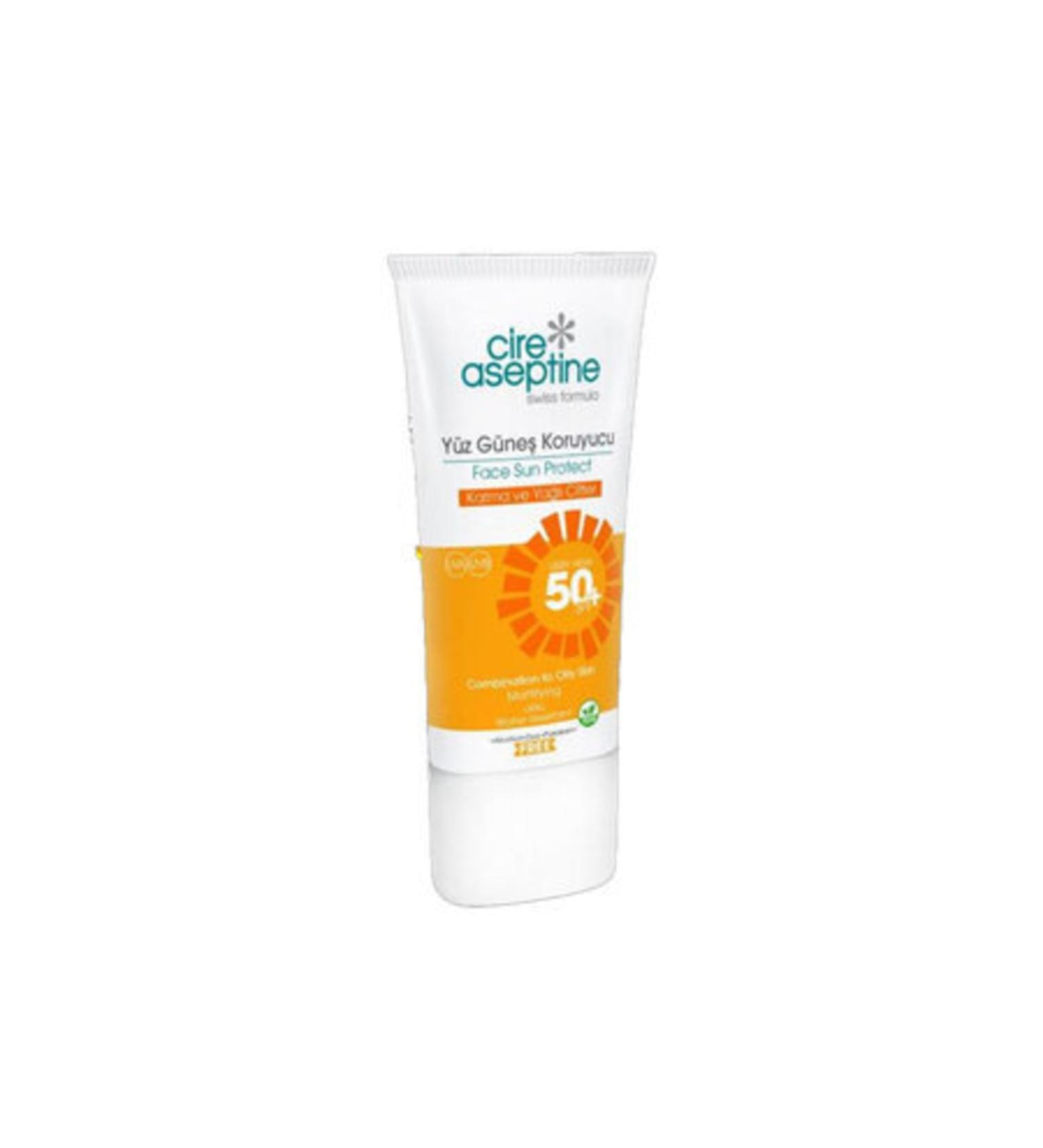 CIRE Aseptine Sun Cream Spf 50+ Face Protection Combination