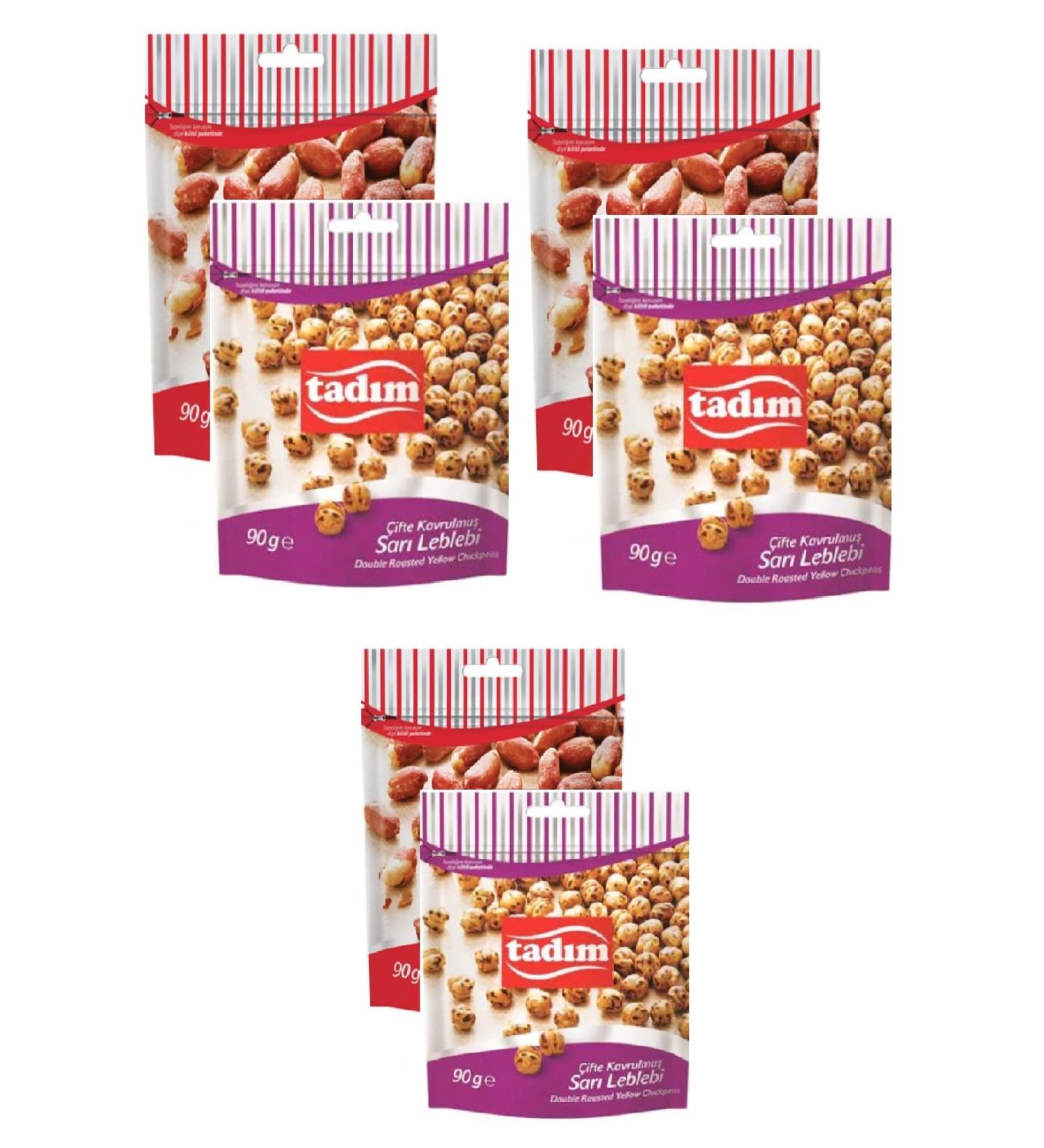 Tad m Roasted Salted Peanuts 90 Gr X 3 Pieces Yellow Chickpeas Double Roasted 90 Gr X 3 Pieces
