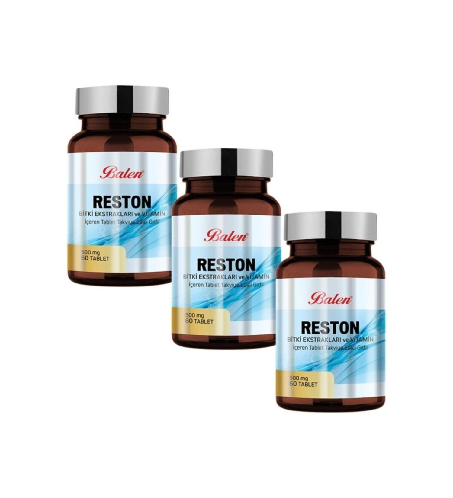 Balen Reston Plant Extract and Vitamin Containing Tablet 500mg*60 3 Pieces