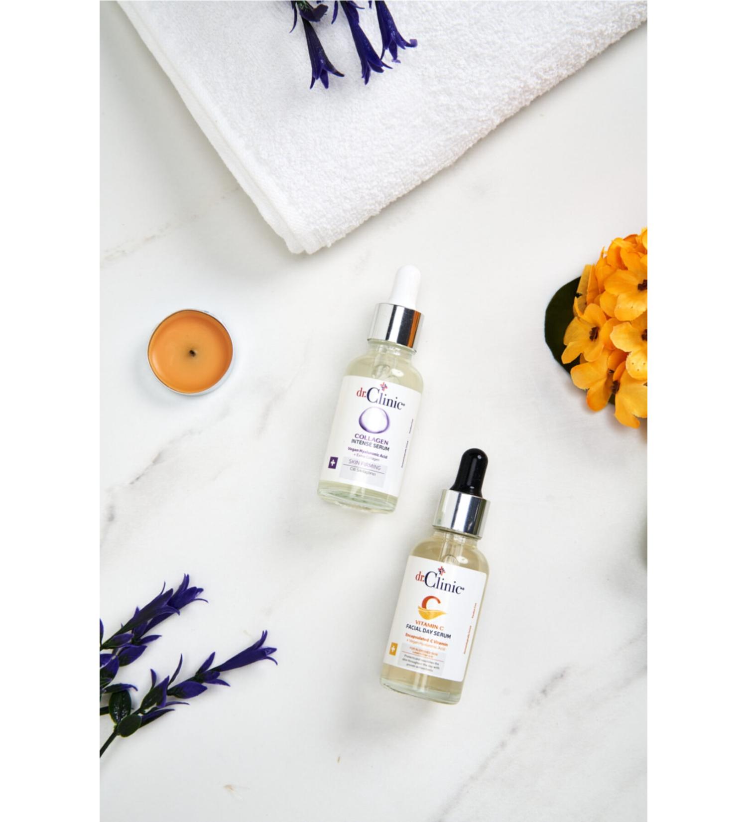 Dr. Clinic Collagen Serum 30 ml + C Serum 30 ml Set of 2 - Buy Online on GoSupps.com