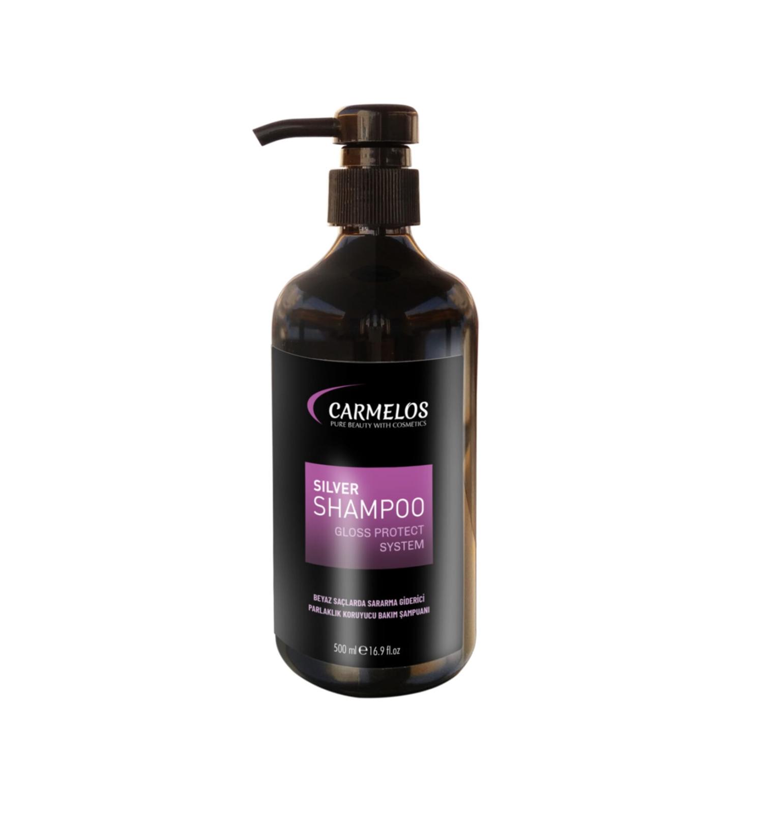 Carmelos Silver Shampoo 500 ml Special Shampoo for Gray and White Hair